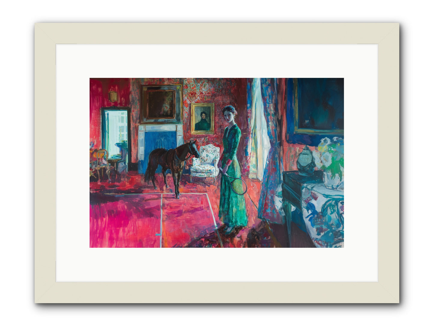 Love-Forty & Lavender -- Framed Print - White 15x10