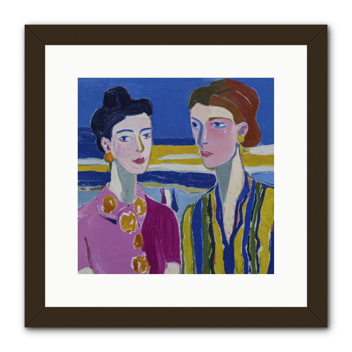 Love Needed No Translation -- Framed Print - Black 12x12