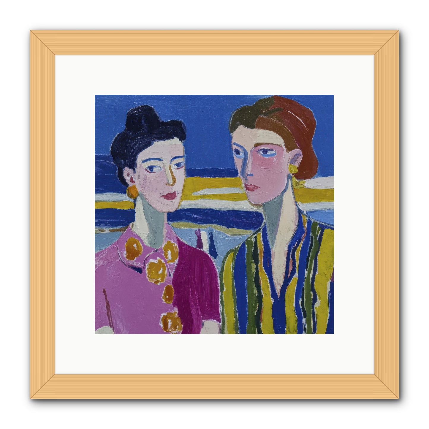 Love Needed No Translation -- Framed Print - Natural 12x12