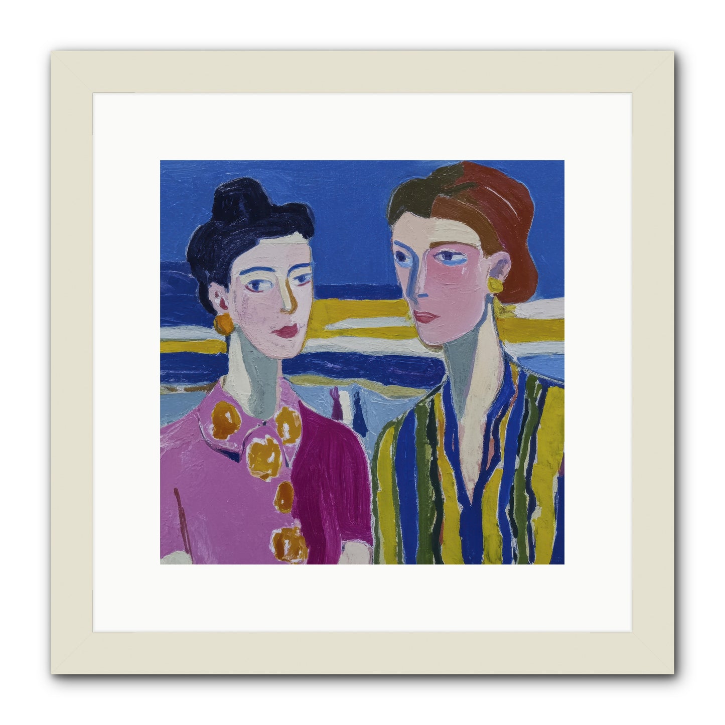Love Needed No Translation -- Framed Print - White 12x12