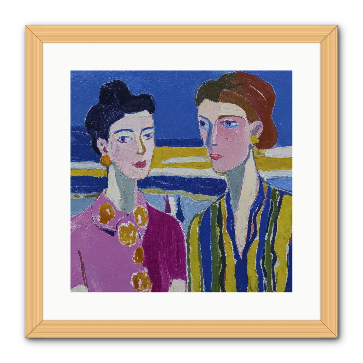 Love Needed No Translation -- Framed Print - Natural 16x16