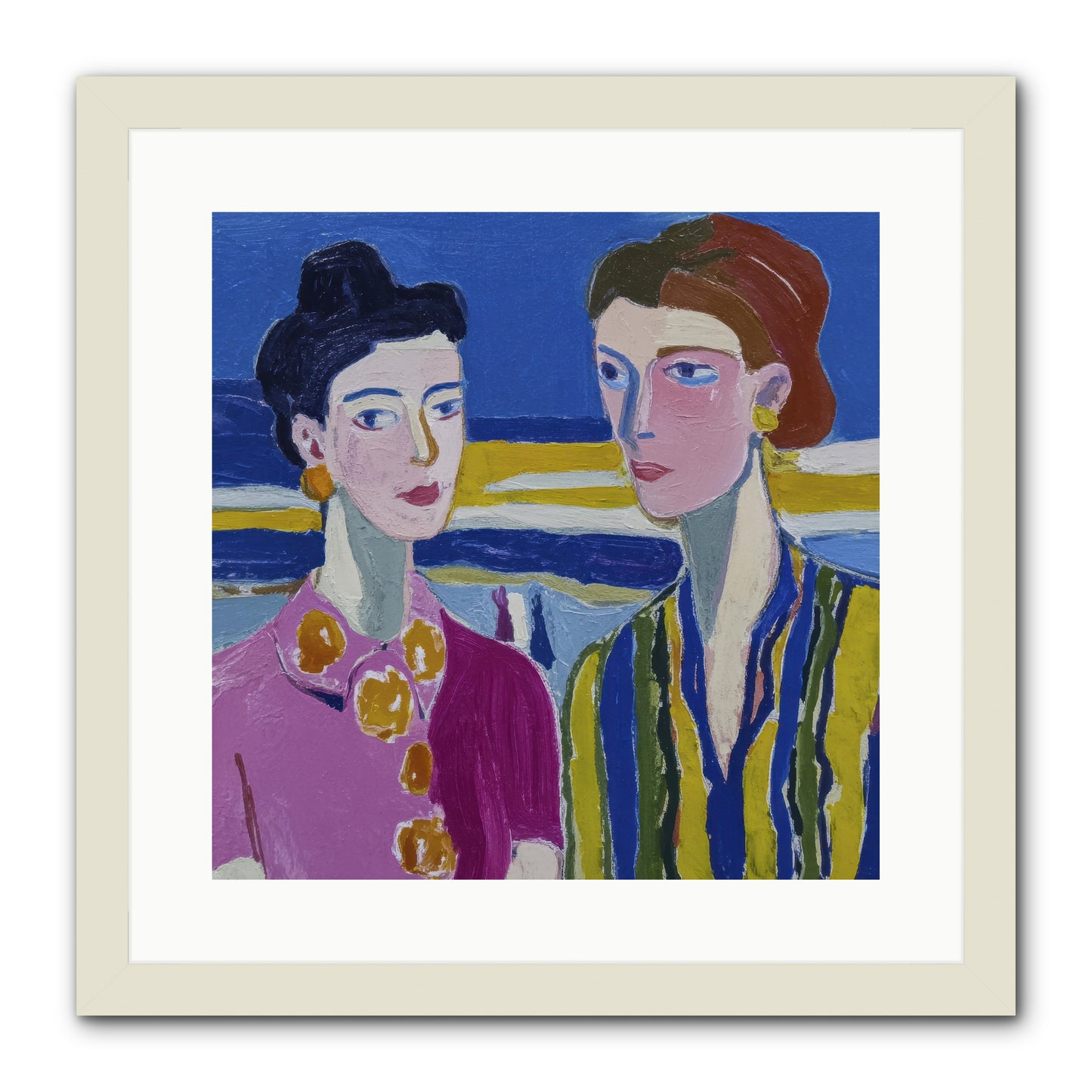 Love Needed No Translation -- Framed Print - White 16x16