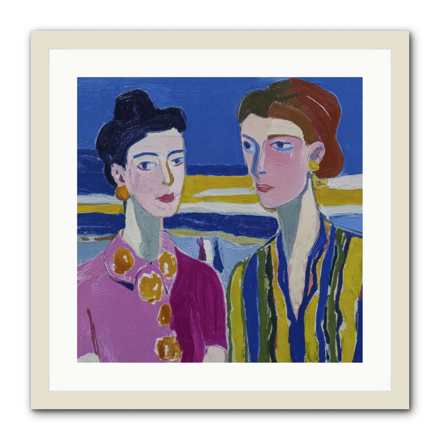 Love Needed No Translation -- Framed Print - White 20x20