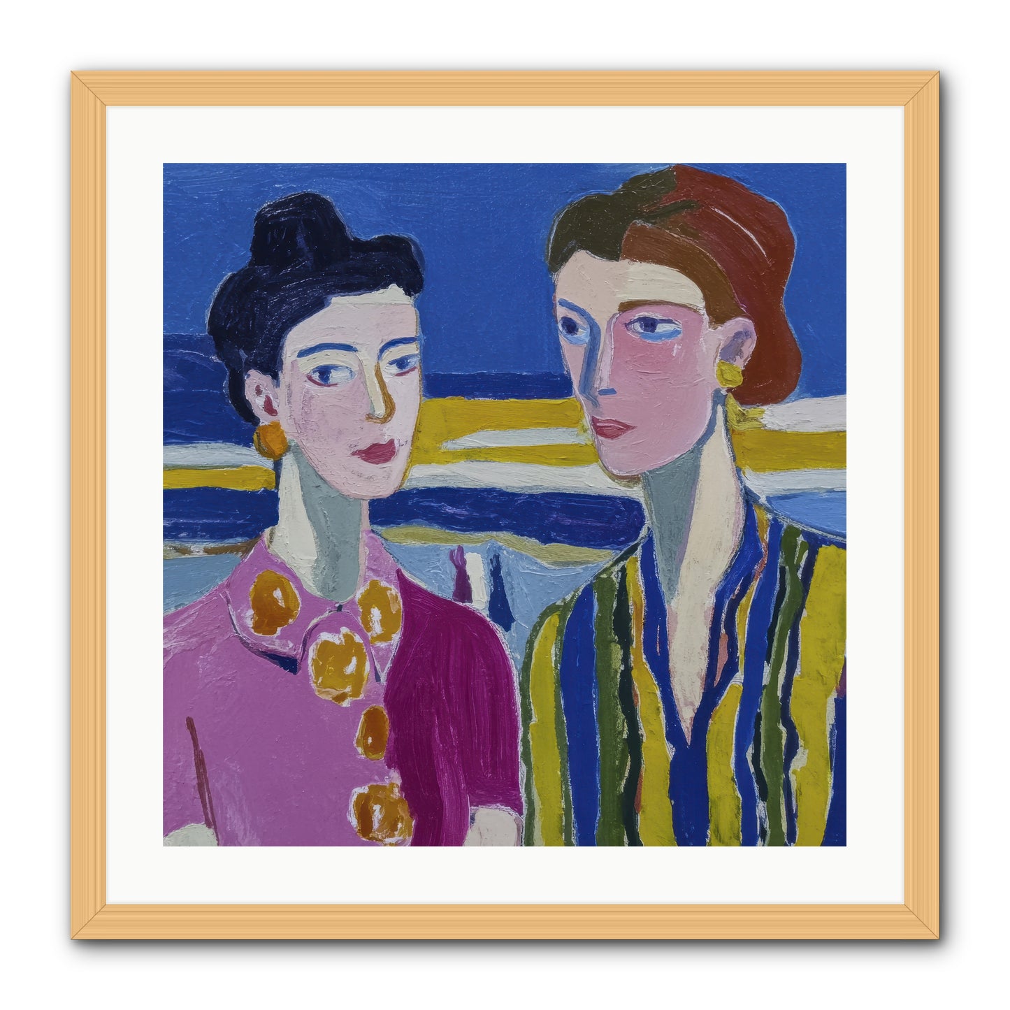 Love Needed No Translation -- Framed Print - Natural 24x24