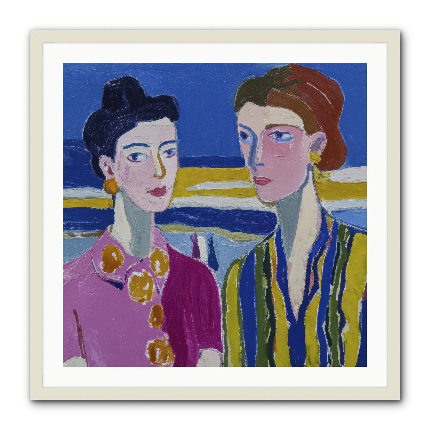 Love Needed No Translation -- Framed Print - White 30x30