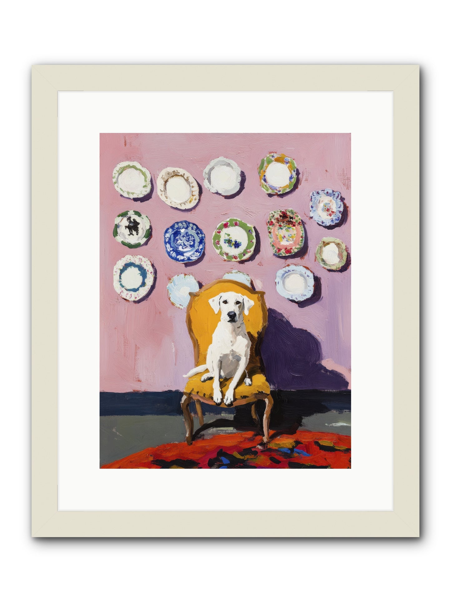 Love Sits Pretty -- Framed Print - White 12x16