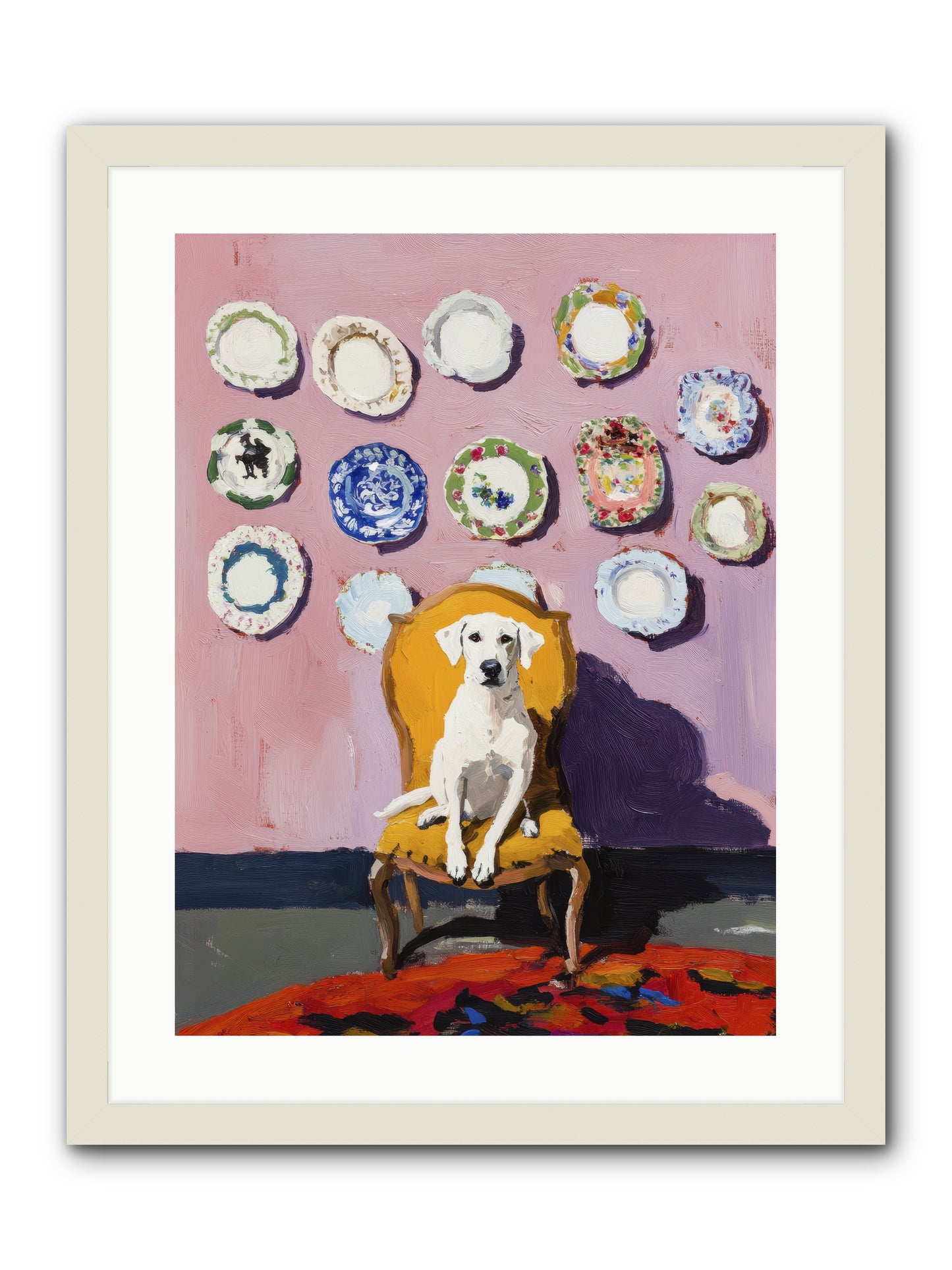 Love Sits Pretty -- Framed Print - White 18x24