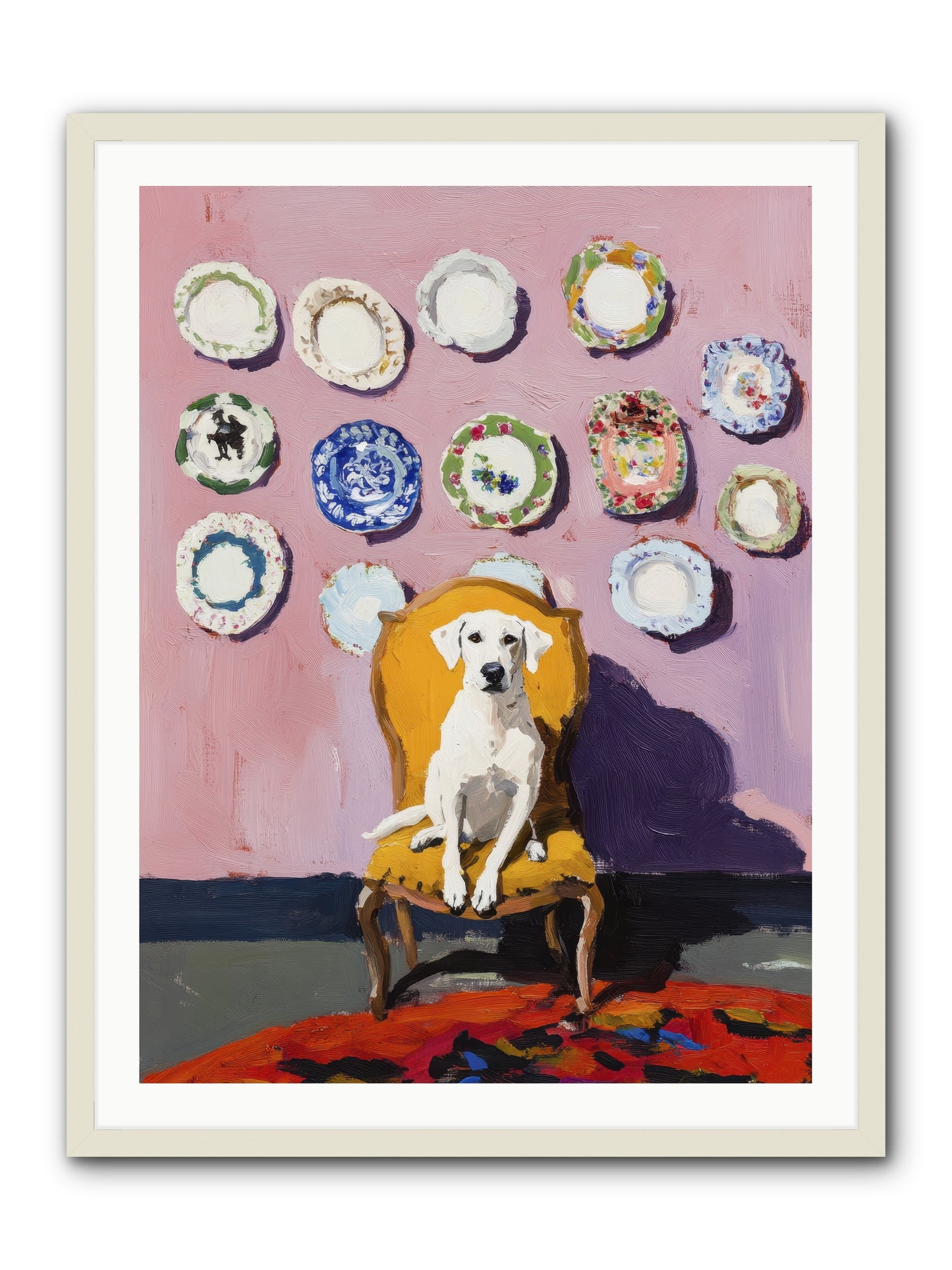 Love Sits Pretty -- Framed Print - White 30x40