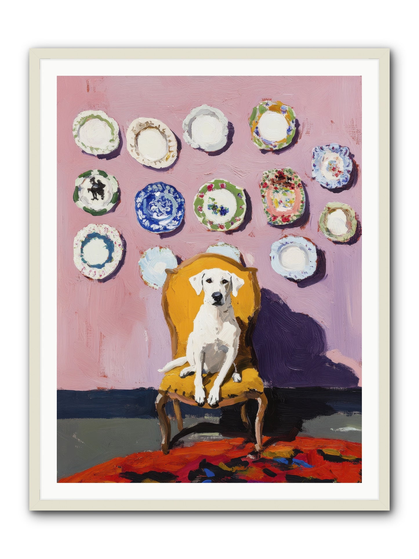Love Sits Pretty -- Framed Print - White 36x48