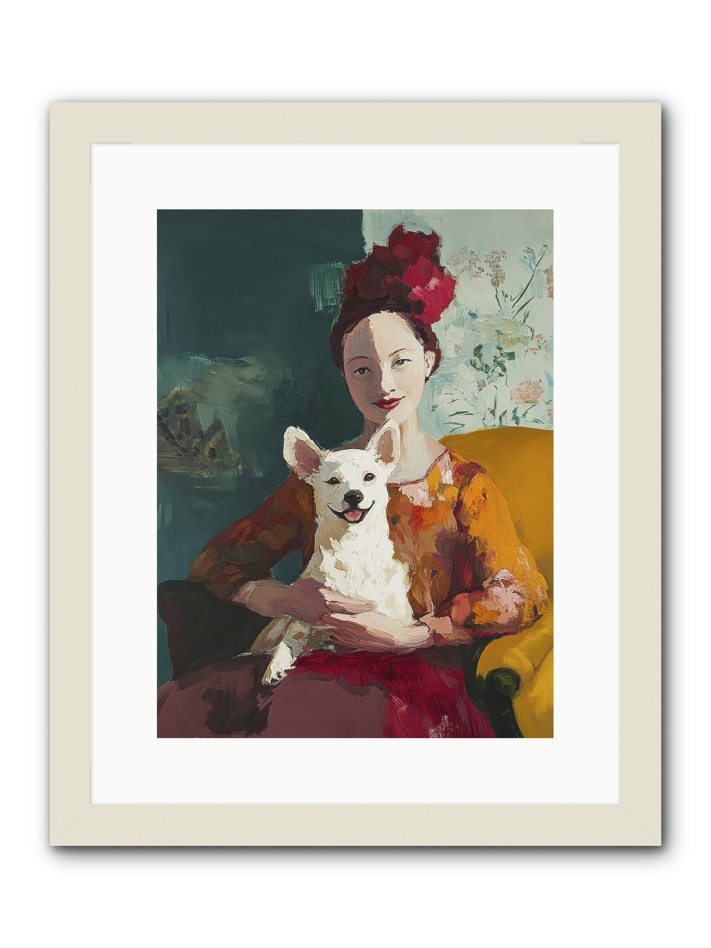 Love's Perfect Frame -- Framed Print - White 12x16