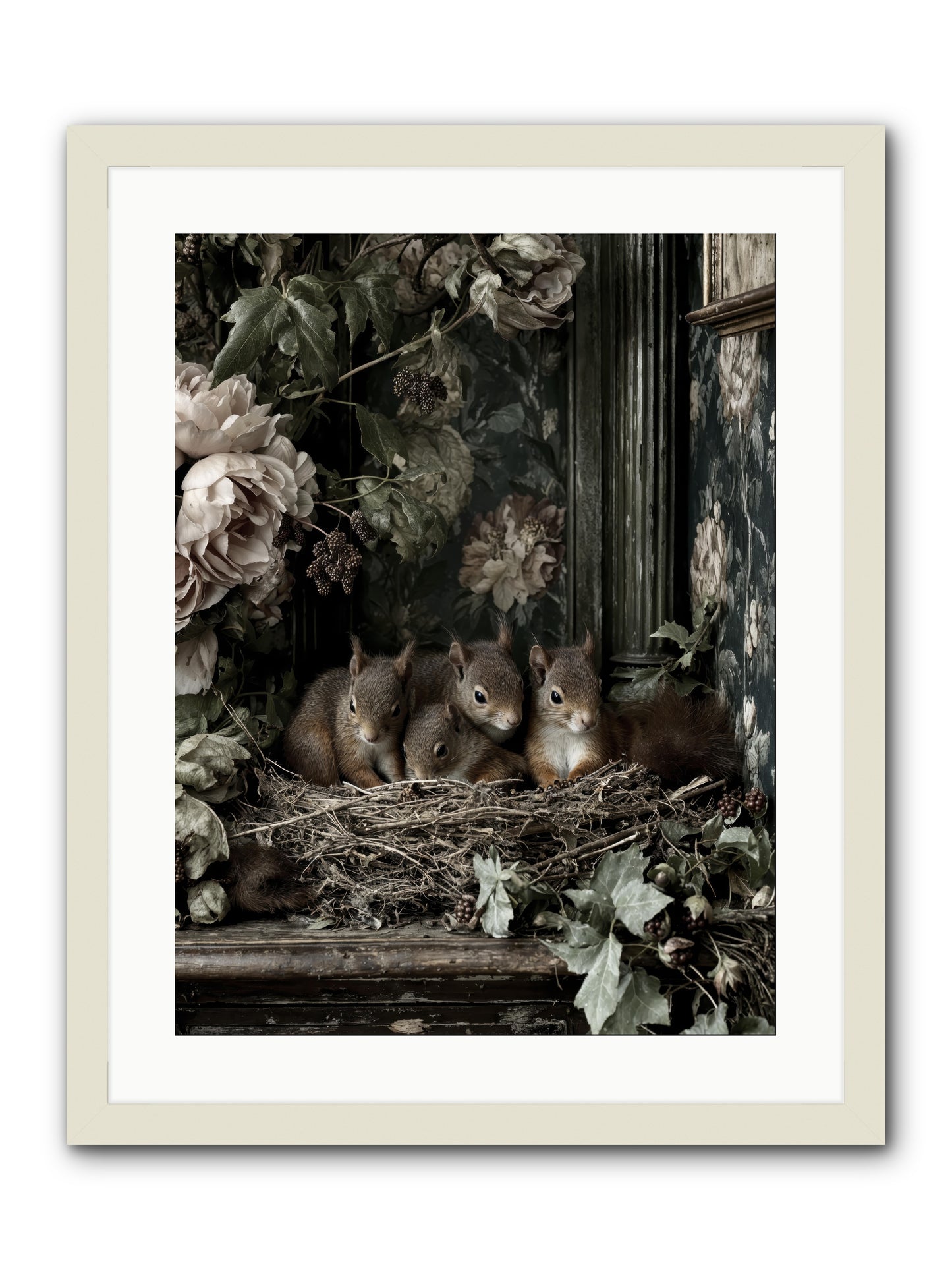 Love's chosen moment -- Framed Print - White 18x24
