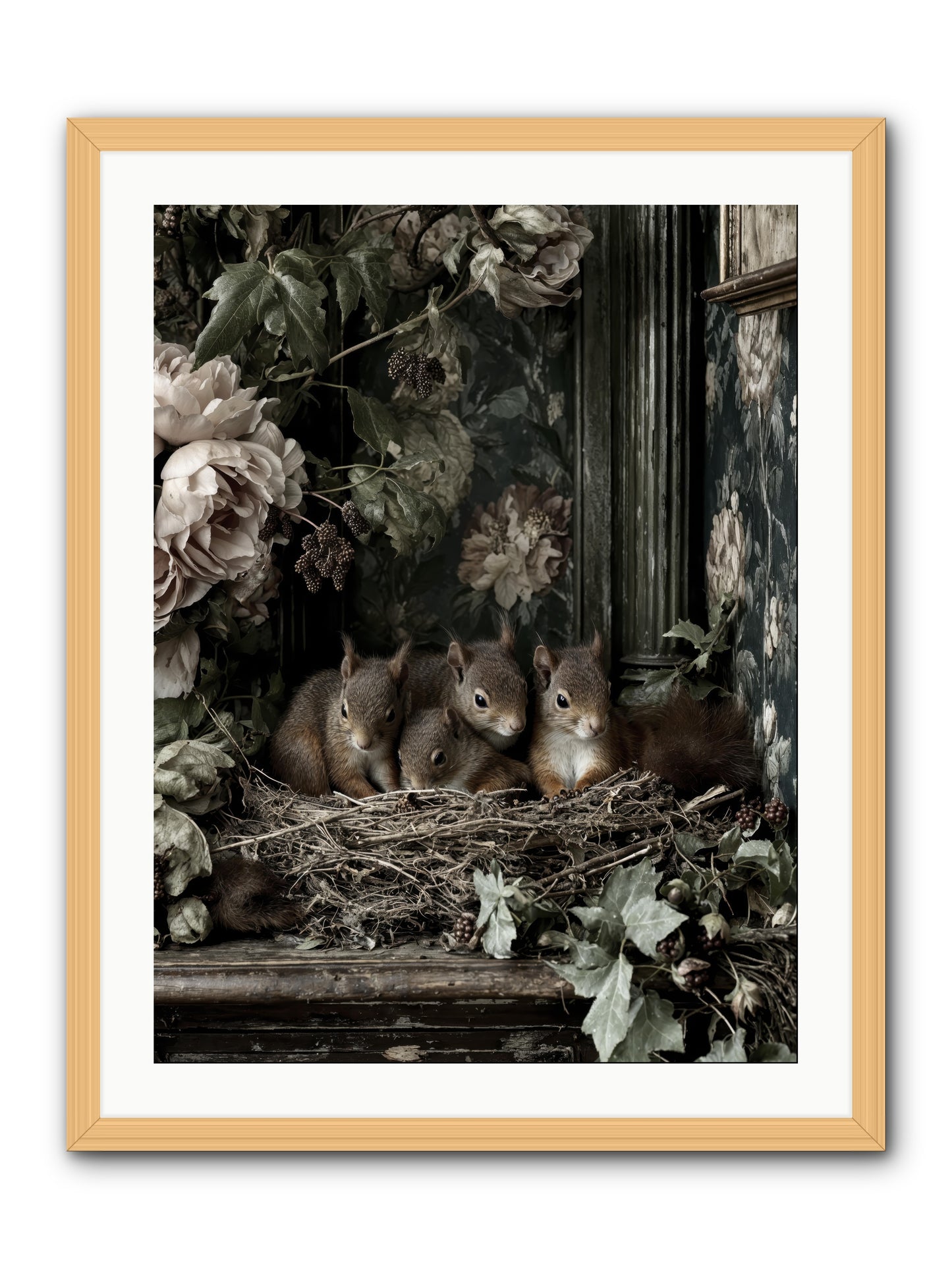 Love's chosen moment -- Framed Print - Natural 24x32