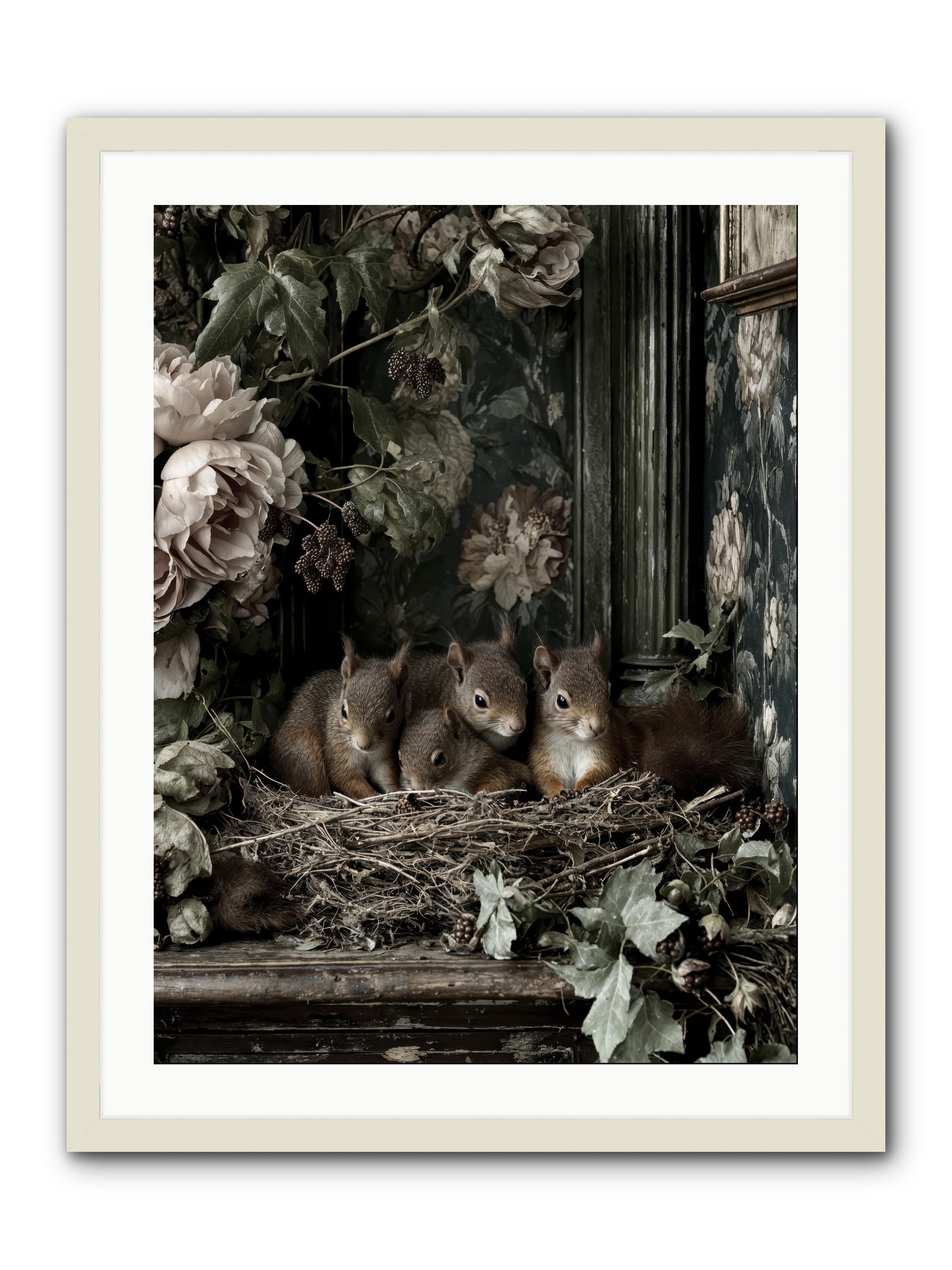Love's chosen moment -- Framed Print - White 24x32