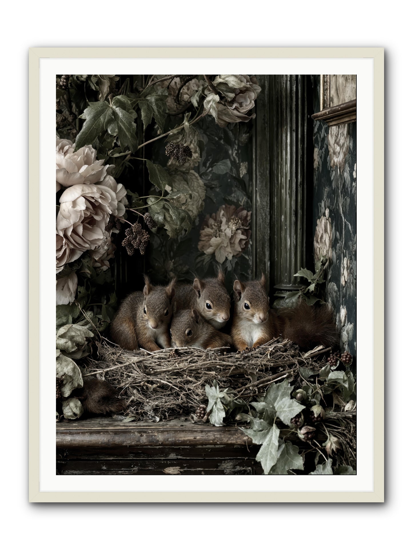 Love's chosen moment -- Framed Print - White 36x48