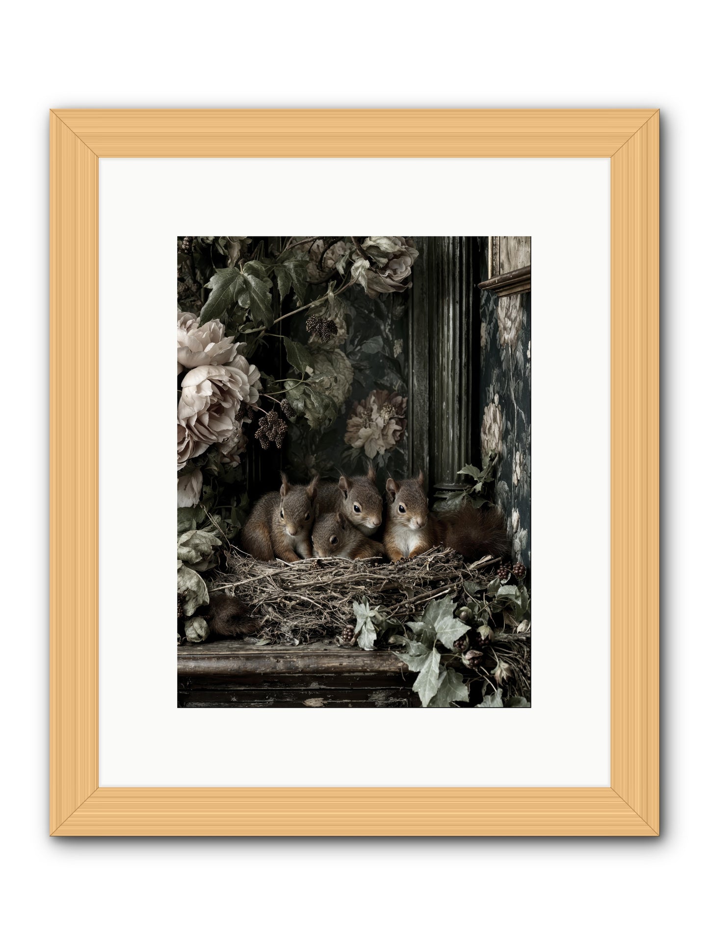 Love's chosen moment -- Framed Print - Natural 9x12