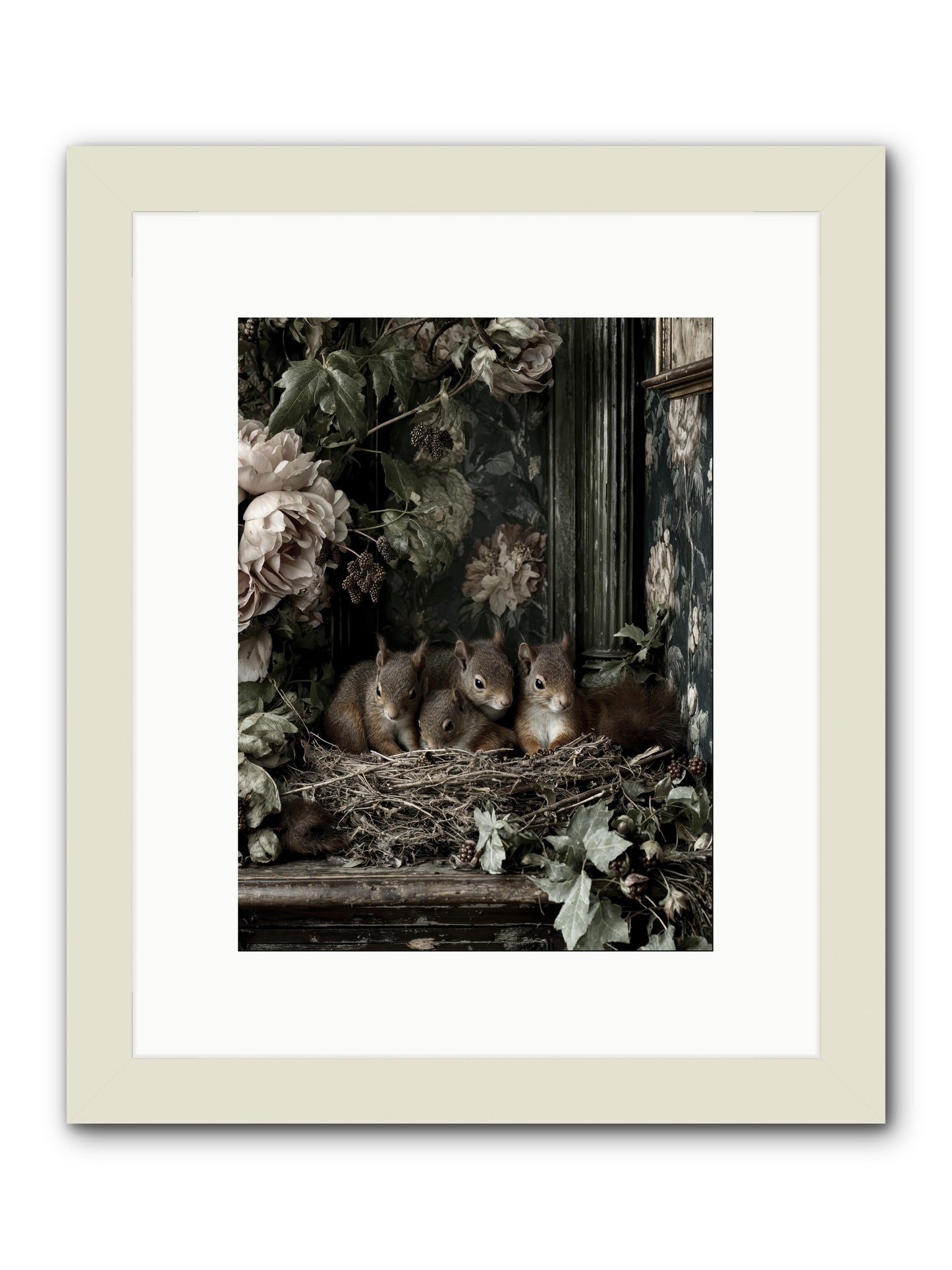Love's chosen moment -- Framed Print - White 9x12