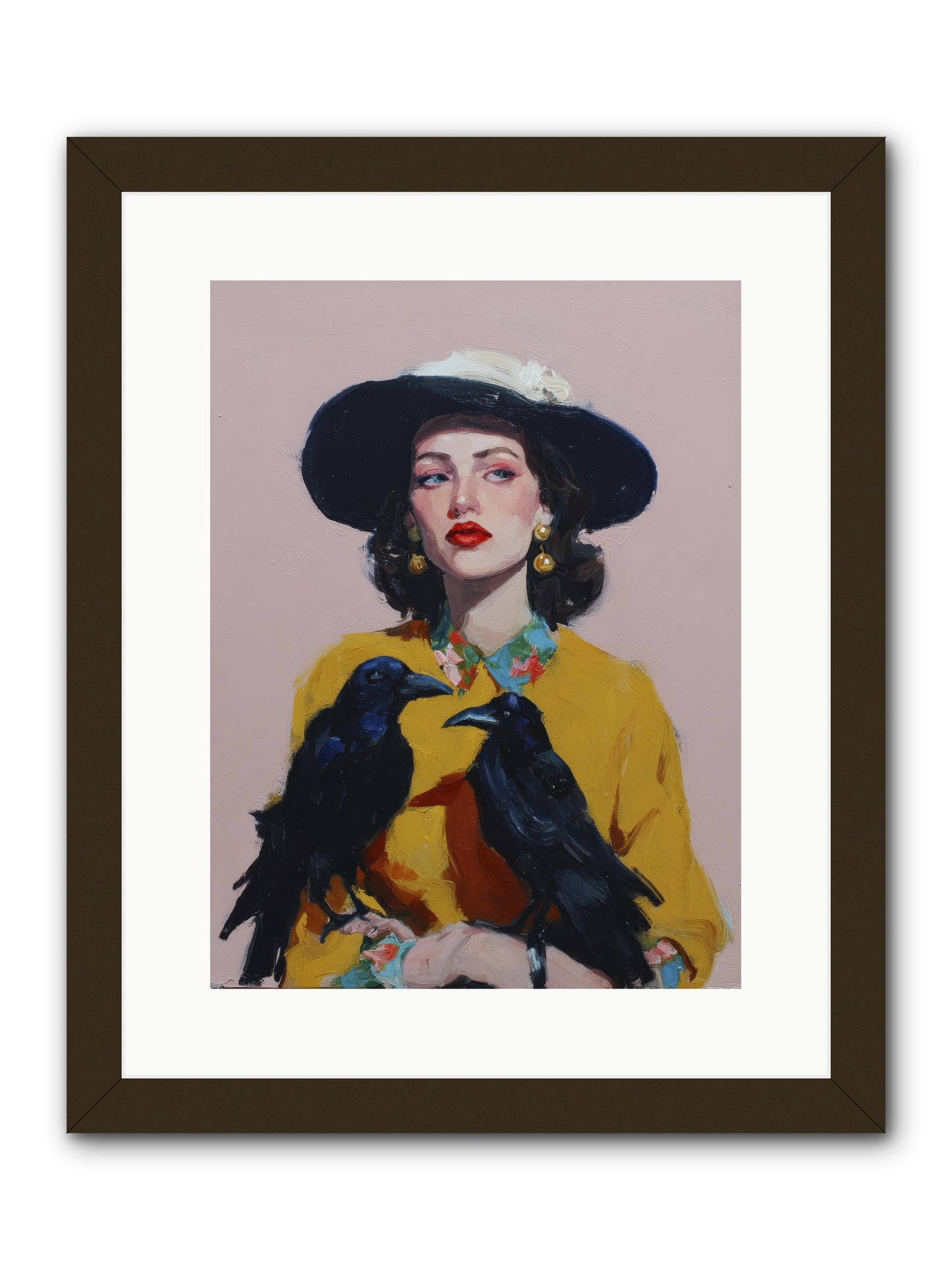Loyalty Came in Black Feathers -- Framed Print - Black 12x16