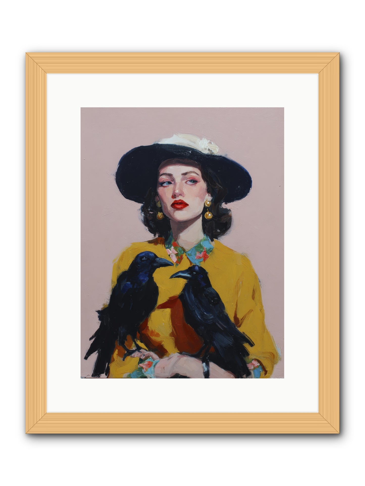 Loyalty Came in Black Feathers -- Framed Print - Natural 12x16