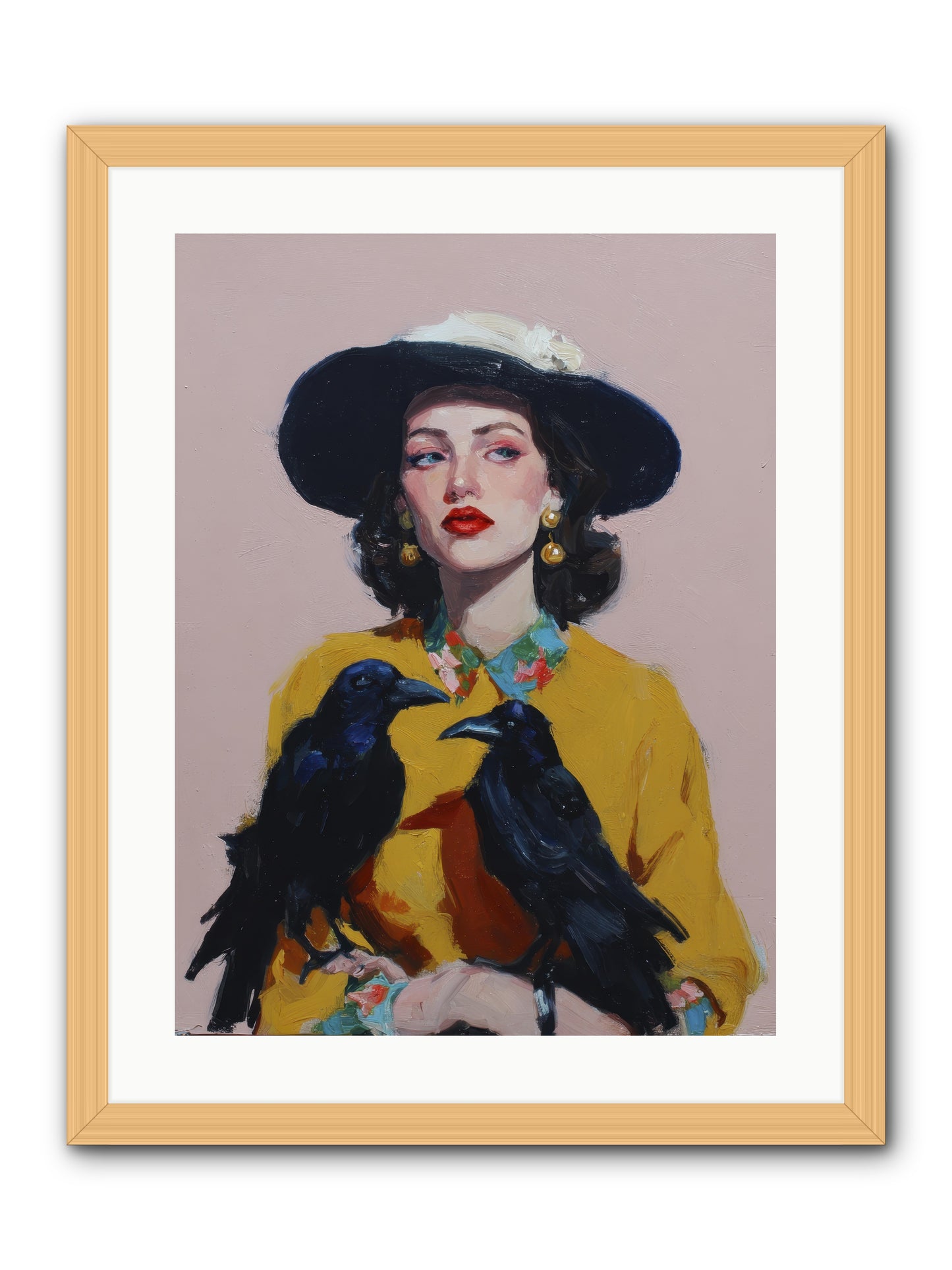 Loyalty Came in Black Feathers -- Framed Print - Natural 18x24