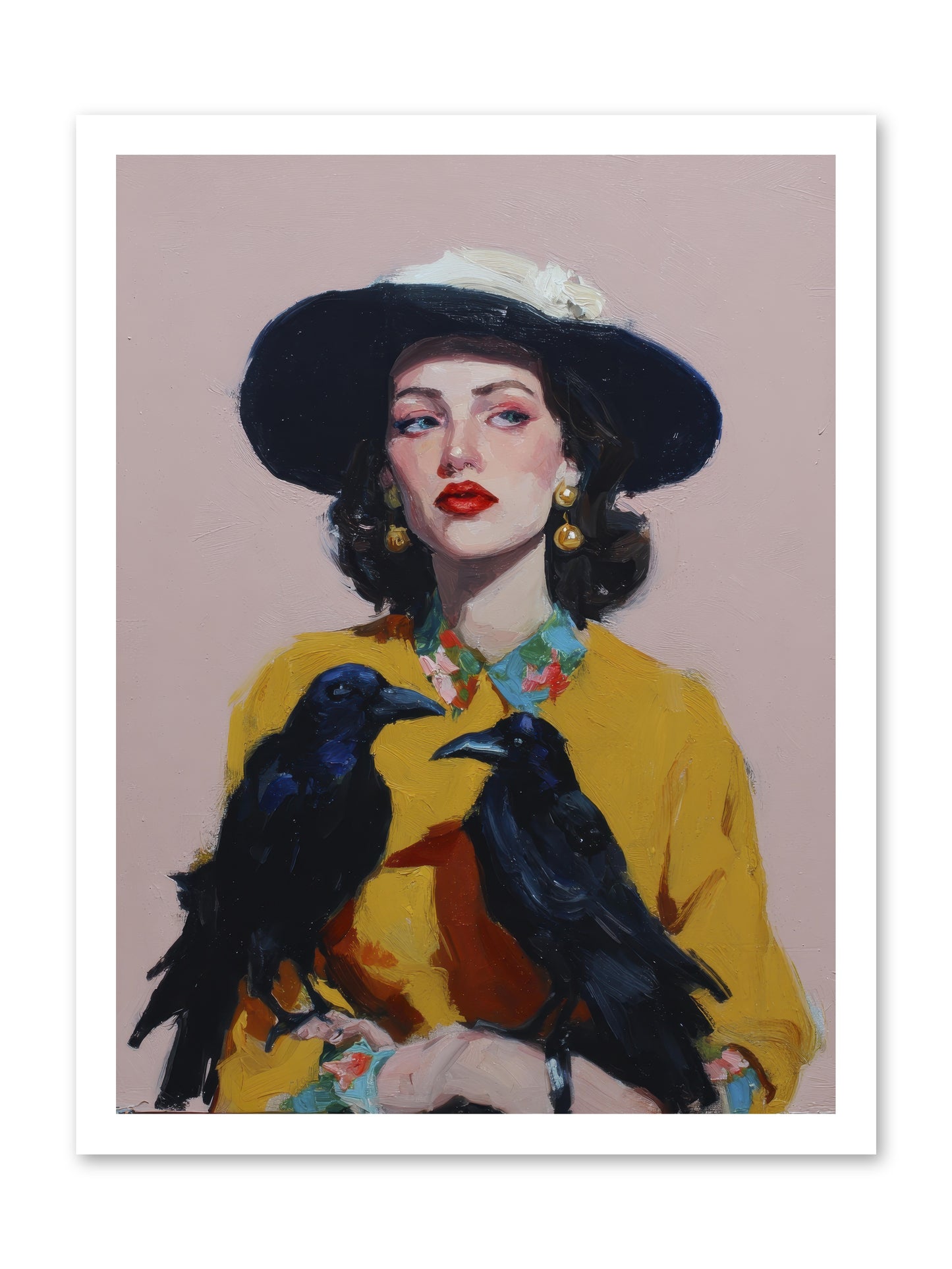 Loyalty Came in Black Feathers -- Loose Canvas Print 18x24