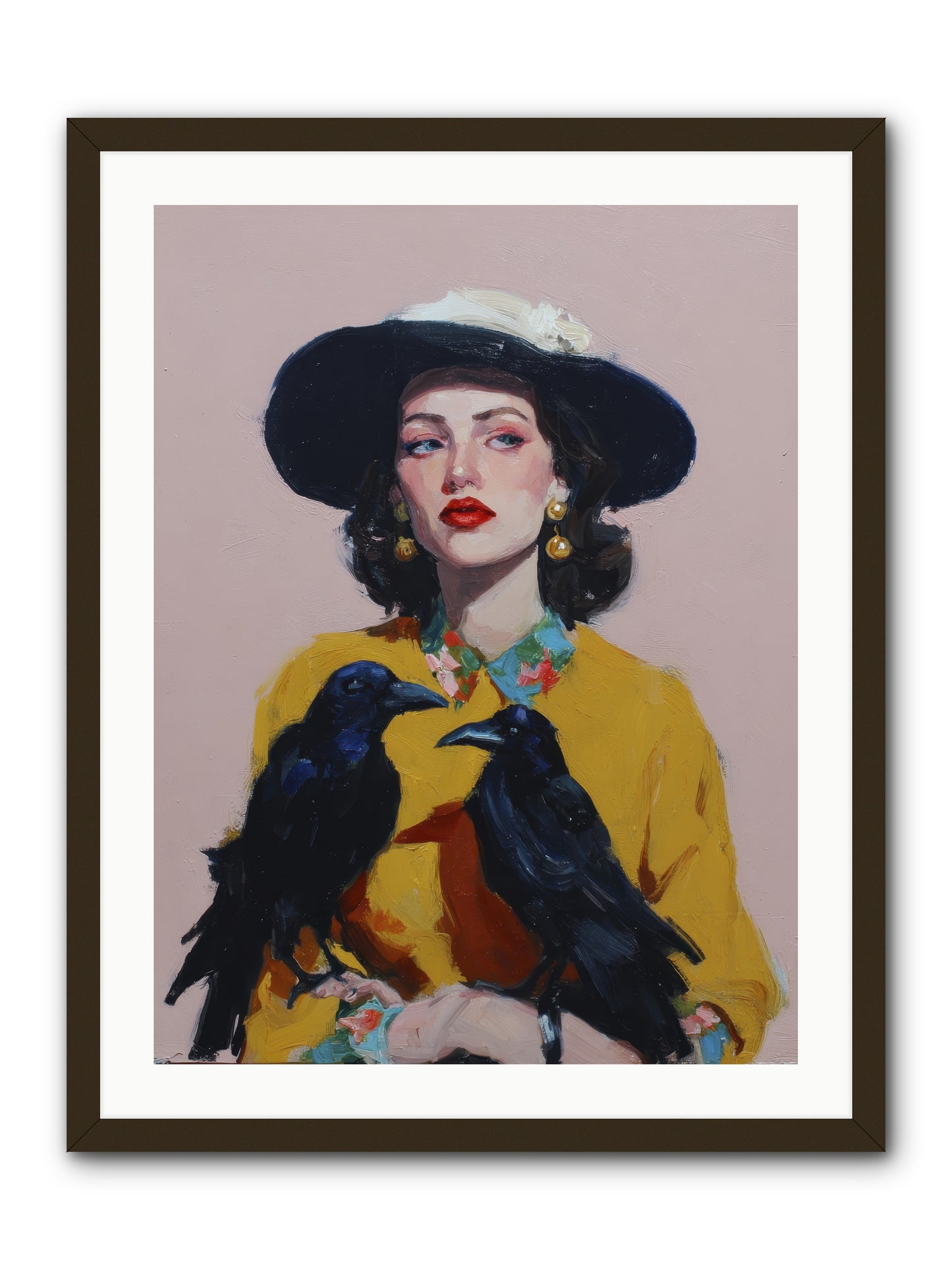 Loyalty Came in Black Feathers -- Framed Print - Black 24x32