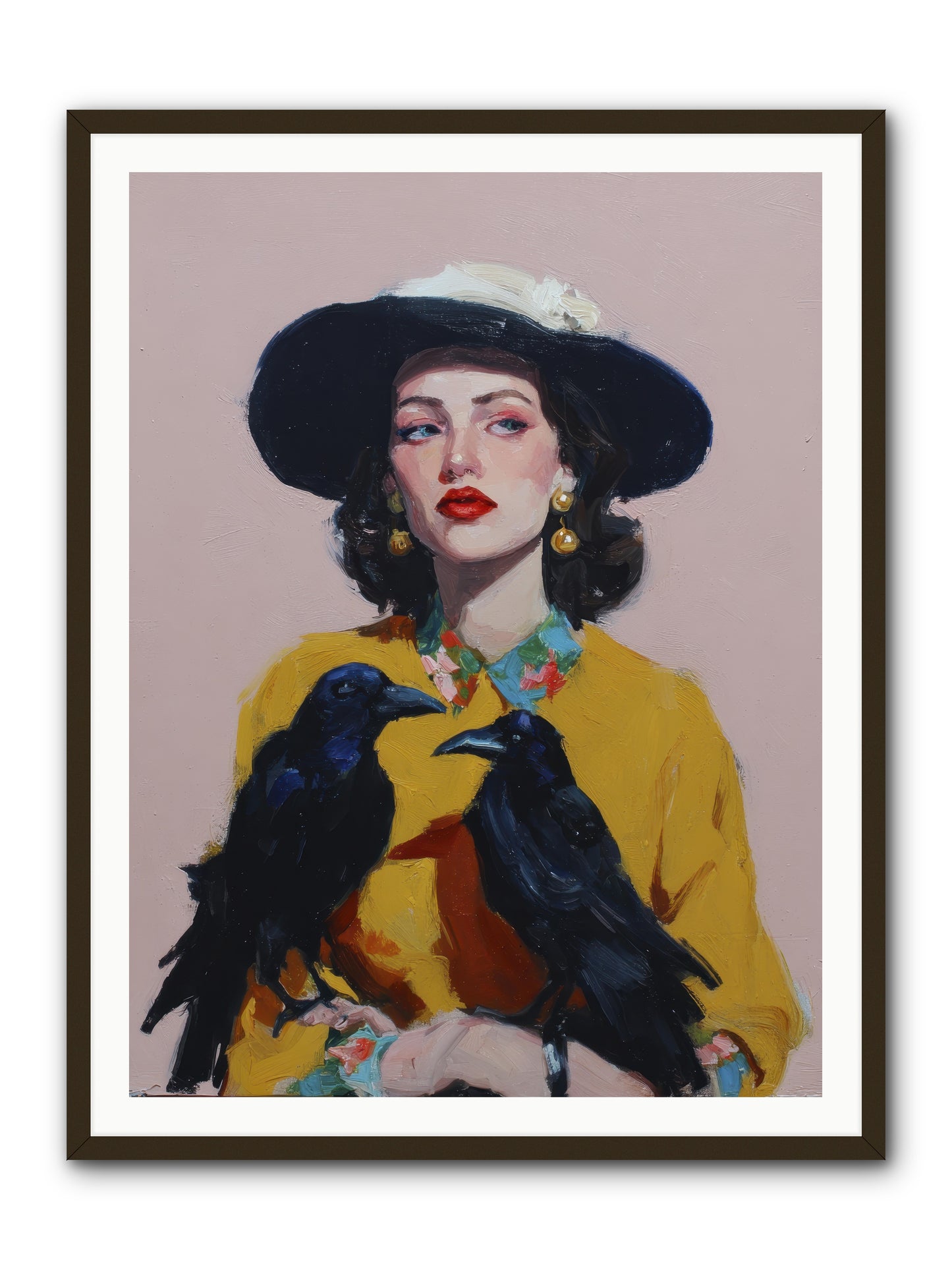 Loyalty Came in Black Feathers -- Framed Print - Black 36x48