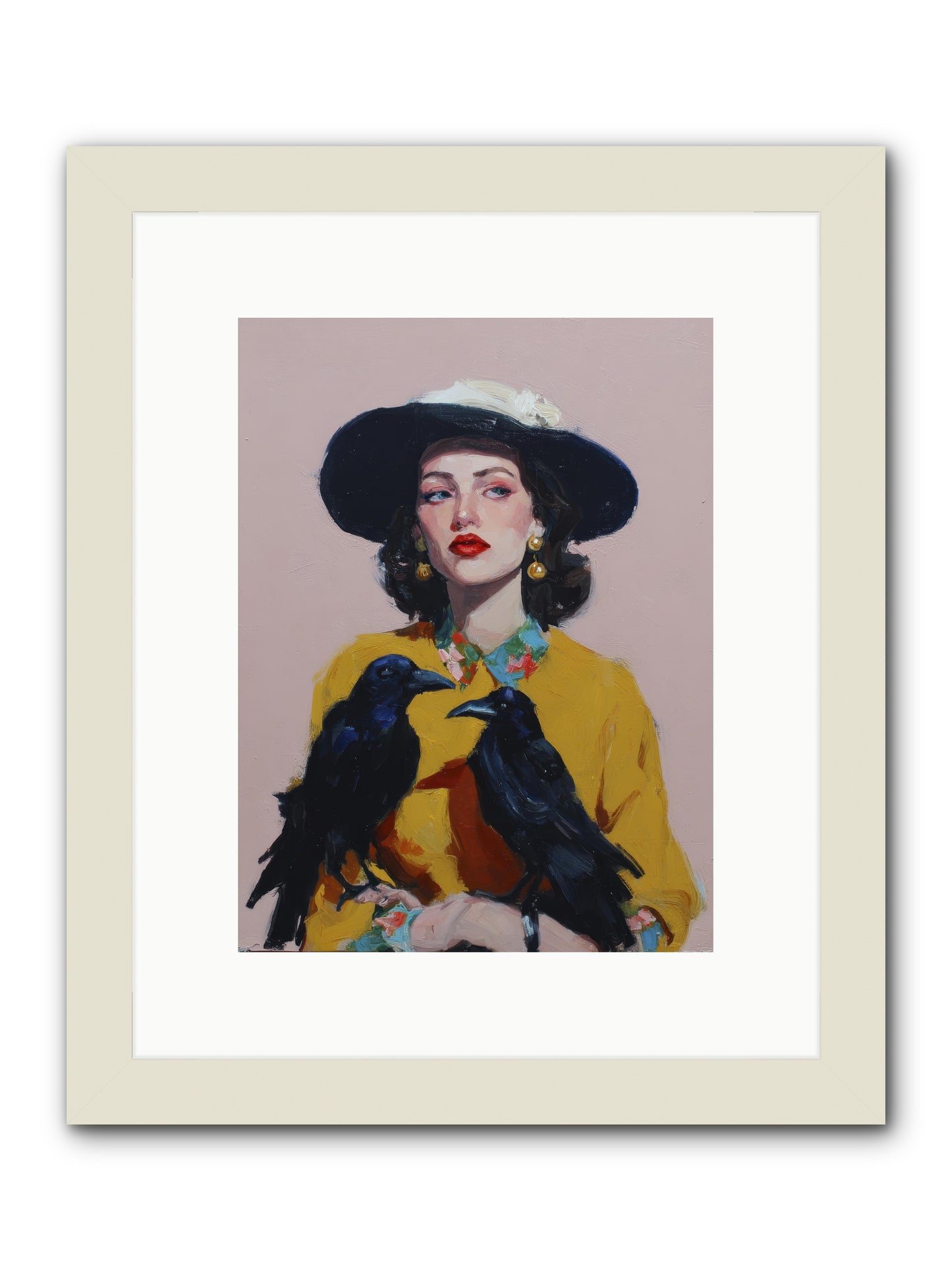Loyalty Came in Black Feathers -- Framed Print - White 9x12