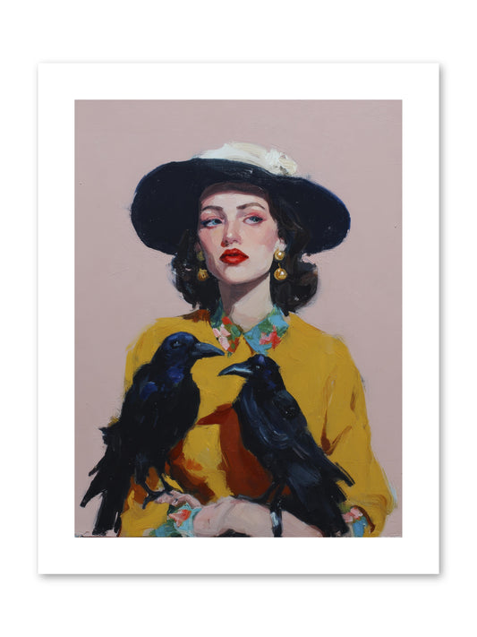 Loyalty Came in Black Feathers -- Paper Print 9x12