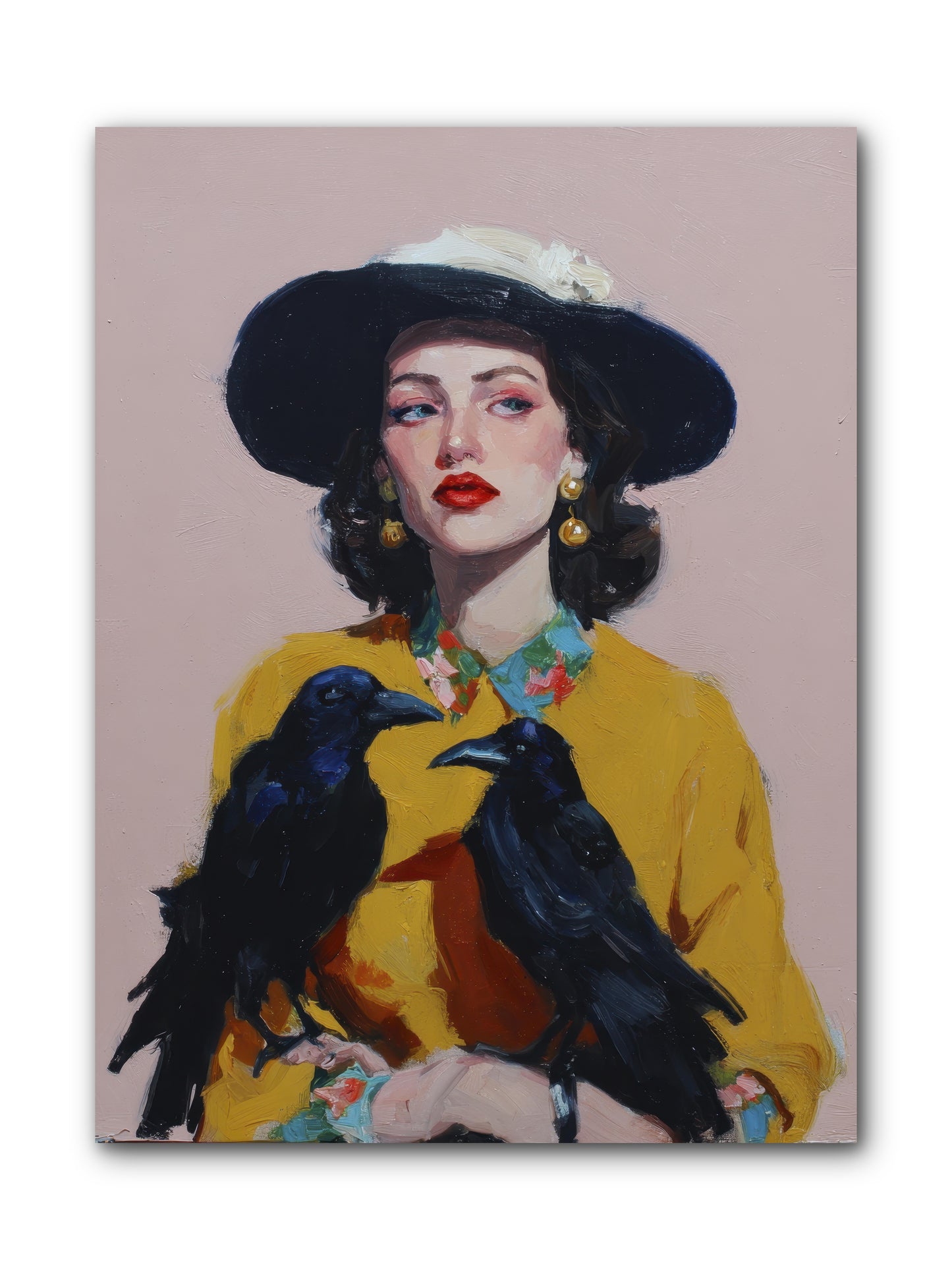 Loyalty Came in Black Feathers -- Wrapped Canvas 9x12