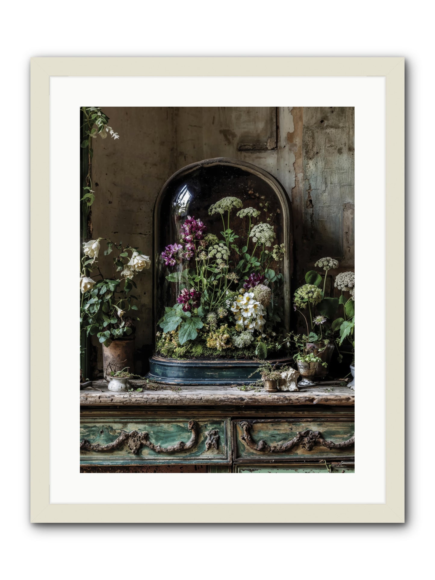 Lucid Dream Conservatory -- Framed Print - White 18x24