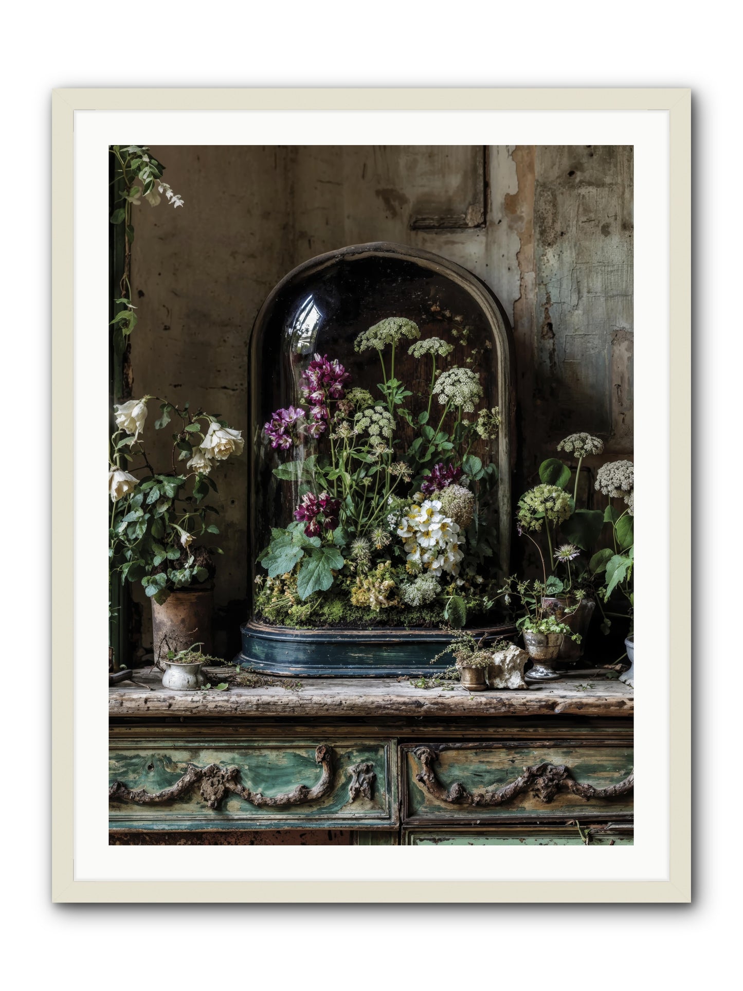 Lucid Dream Conservatory -- Framed Print - White 30x40