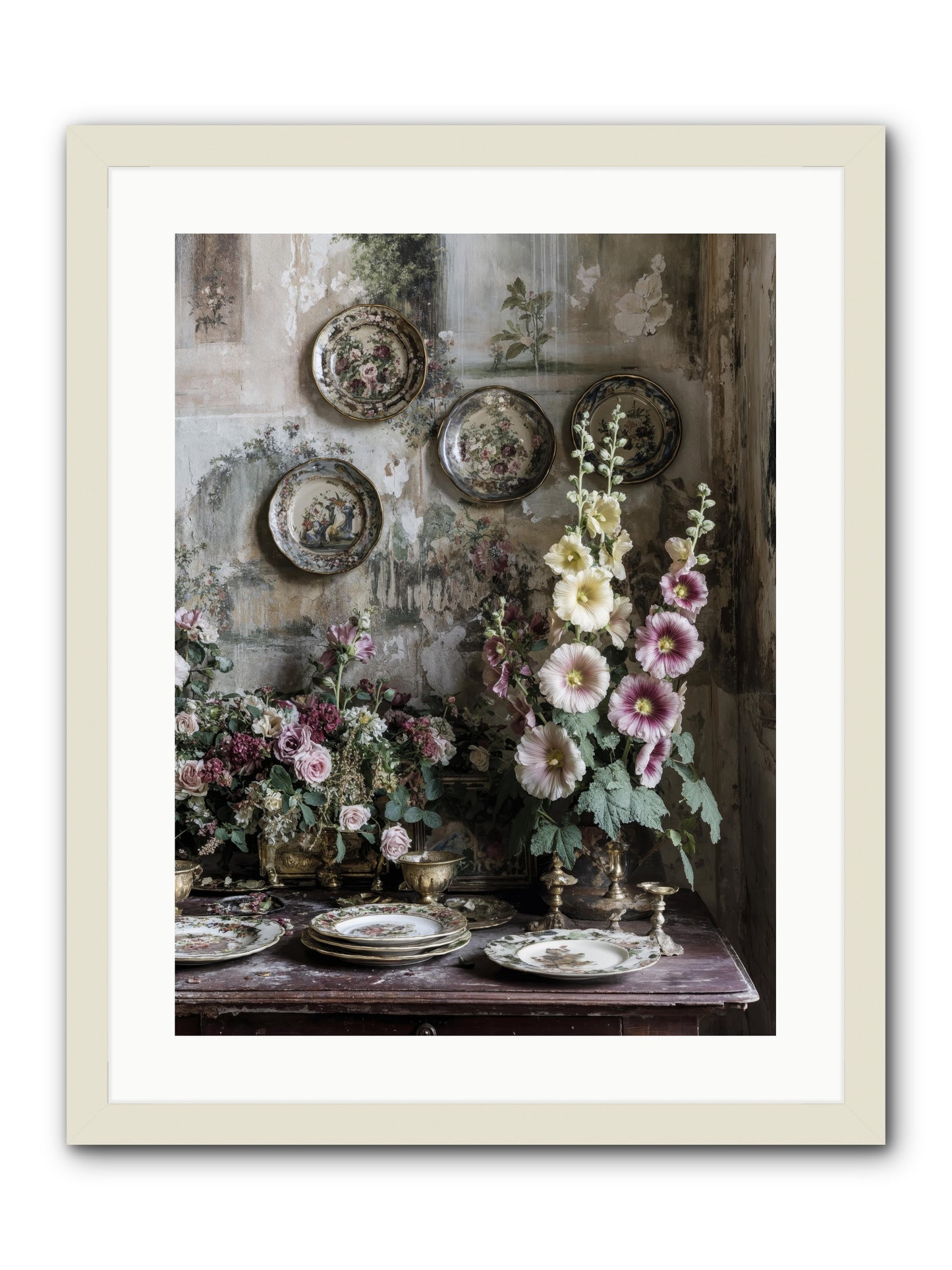 Lucille -- Framed Print - White 18x24