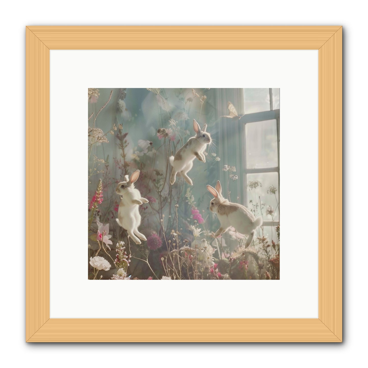 Luminous Glee -- Framed Print - Natural 10x10
