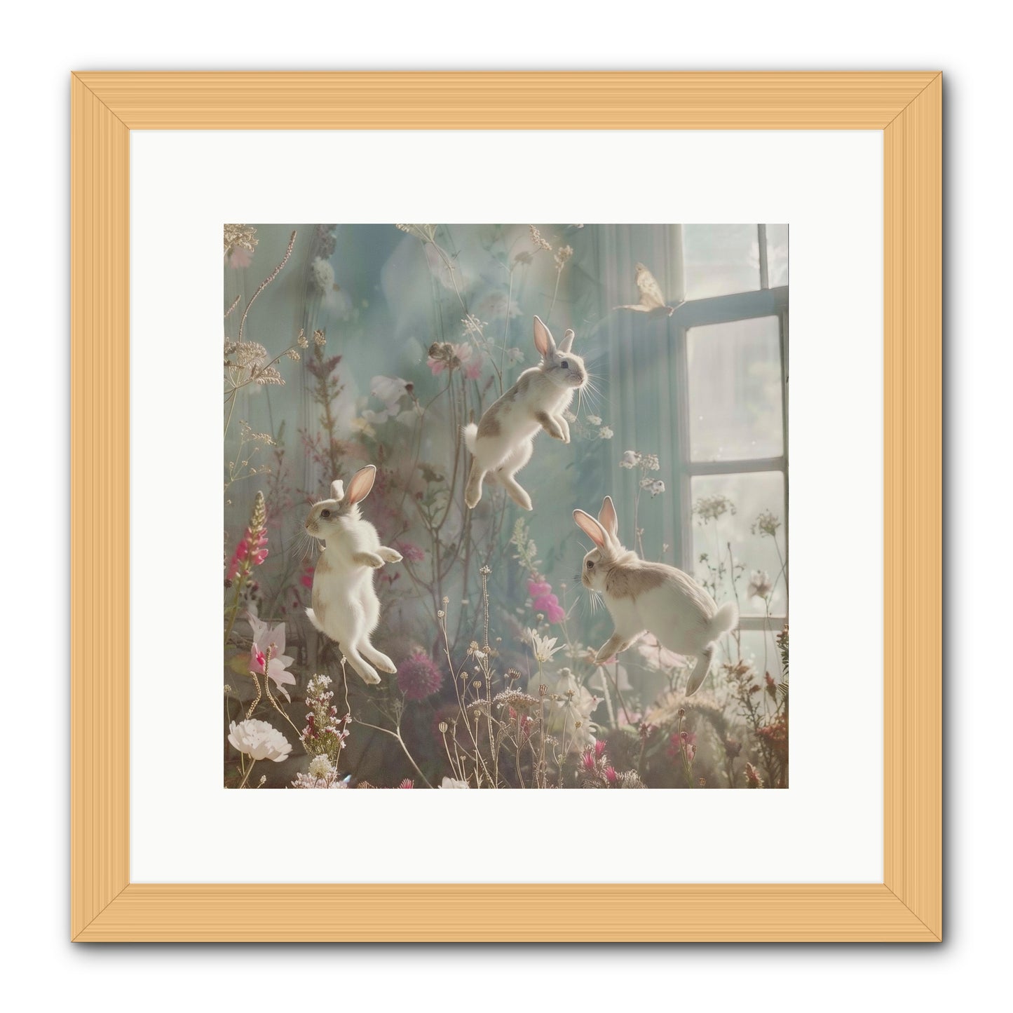 Luminous Glee -- Framed Print - Natural 12x12
