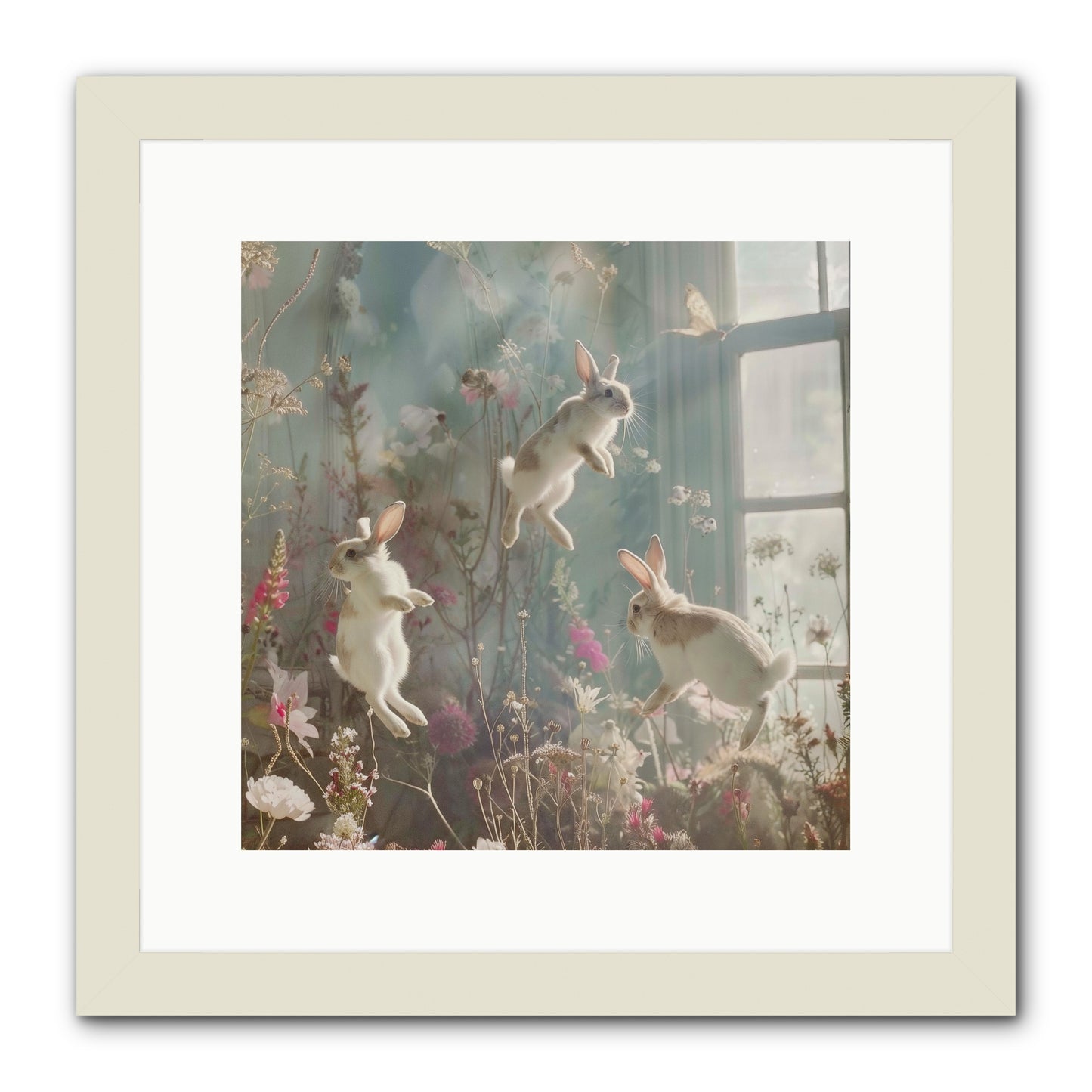 Luminous Glee -- Framed Print - White 12x12