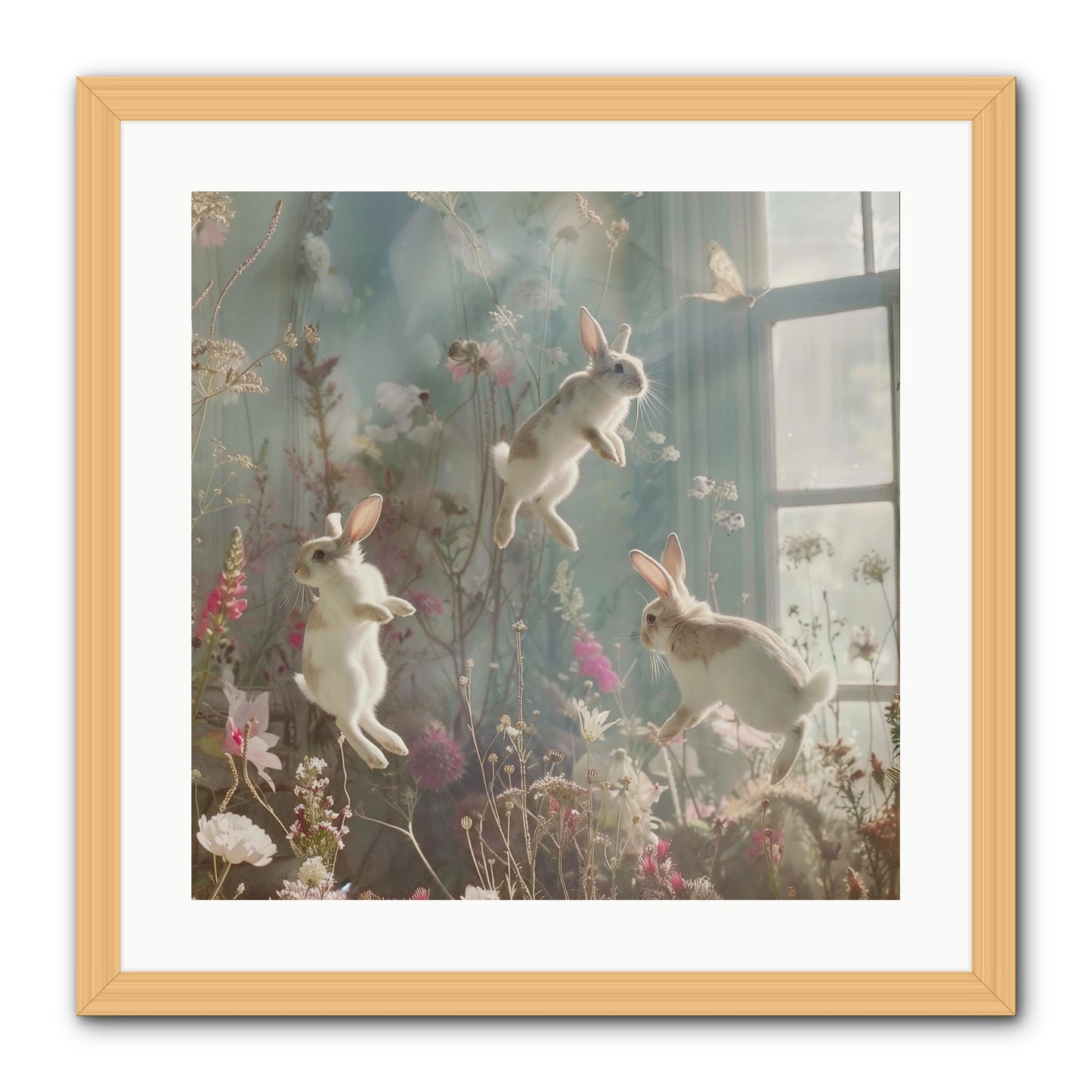 Luminous Glee -- Framed Print - Natural 20x20