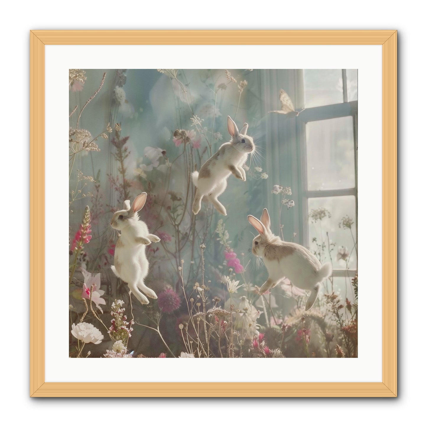 Luminous Glee -- Framed Print - Natural 24x24