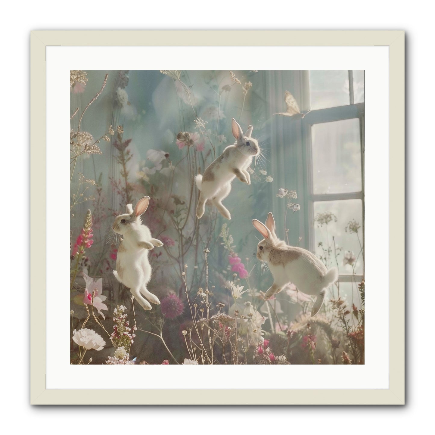 Luminous Glee -- Framed Print - White 24x24