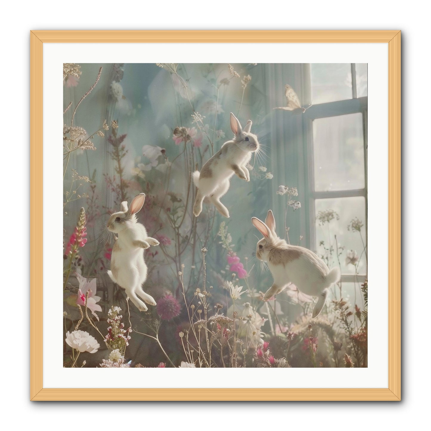 Luminous Glee -- Framed Print - Natural 30x30