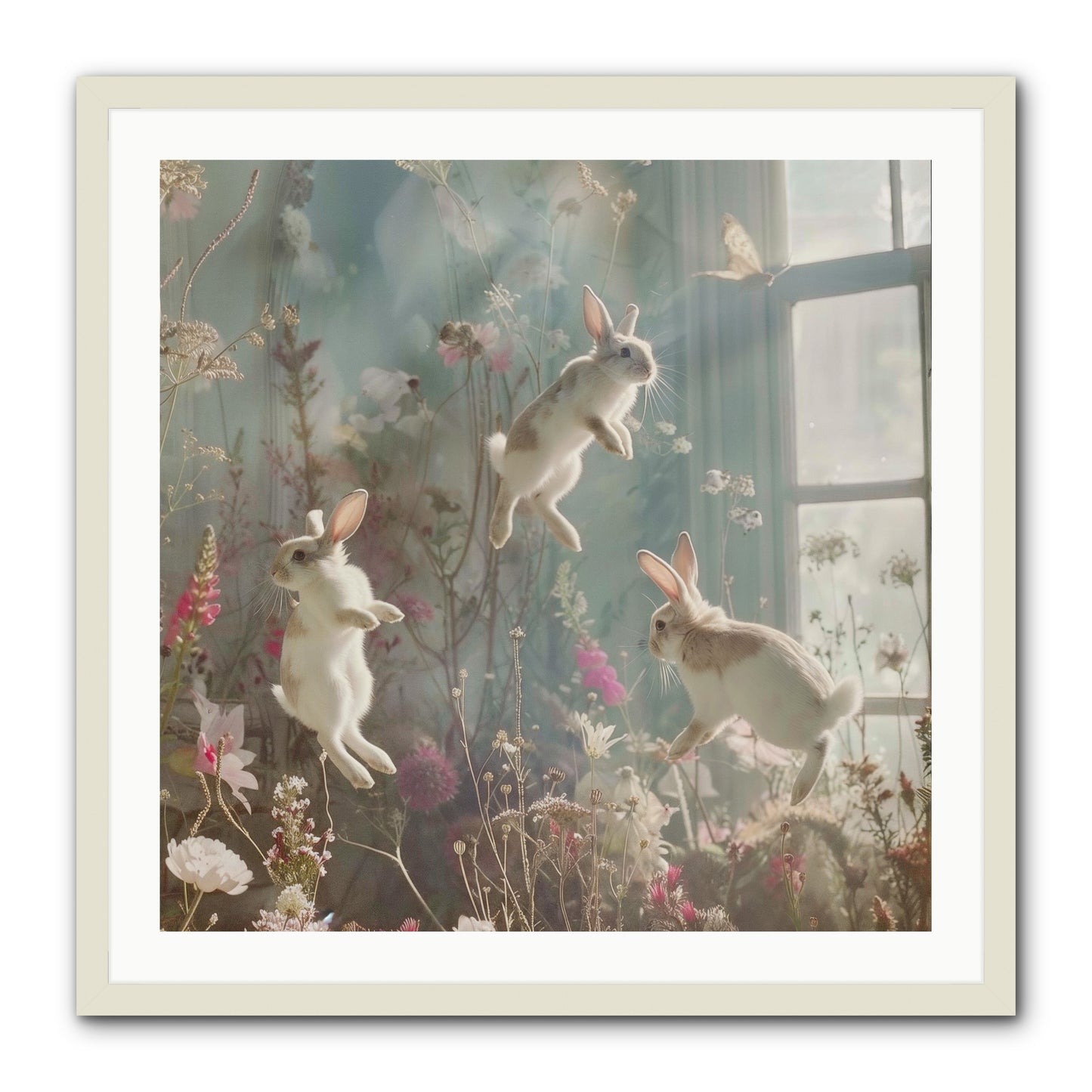 Luminous Glee -- Framed Print - White 30x30