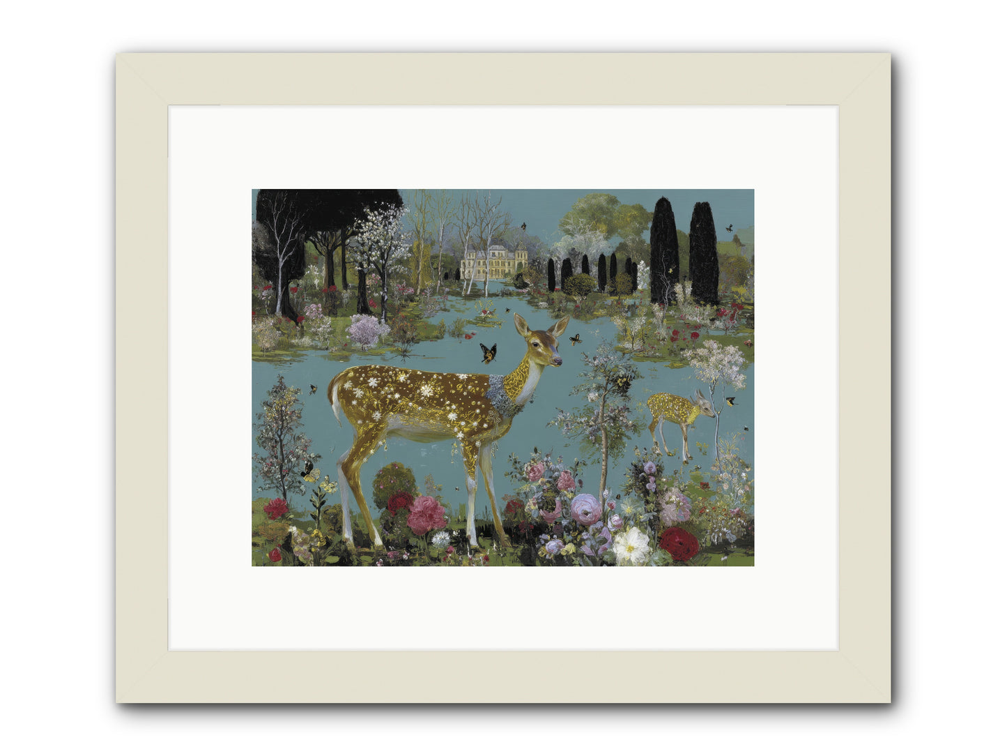 Luminous whispers -- Framed Print - White 12x9