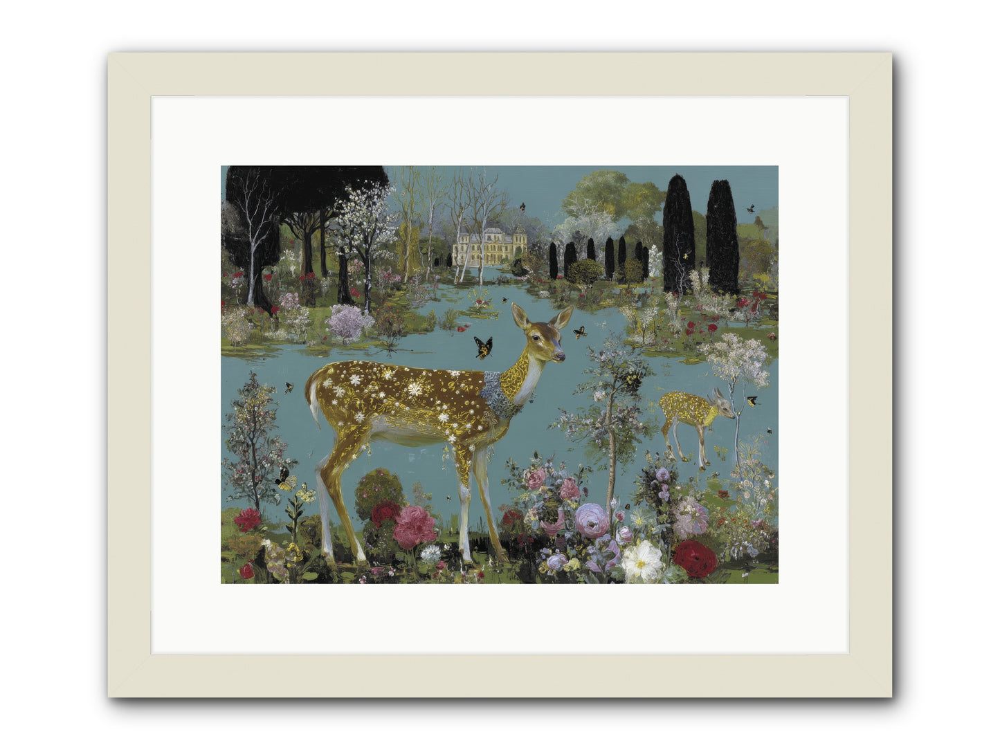 Luminous whispers -- Framed Print - White 16x12