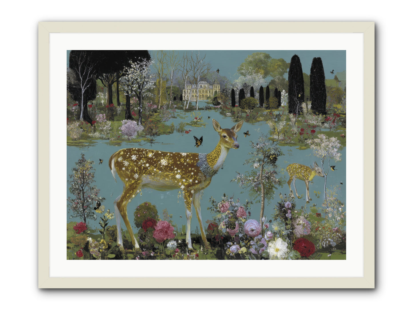 Luminous whispers -- Framed Print - White 32x24
