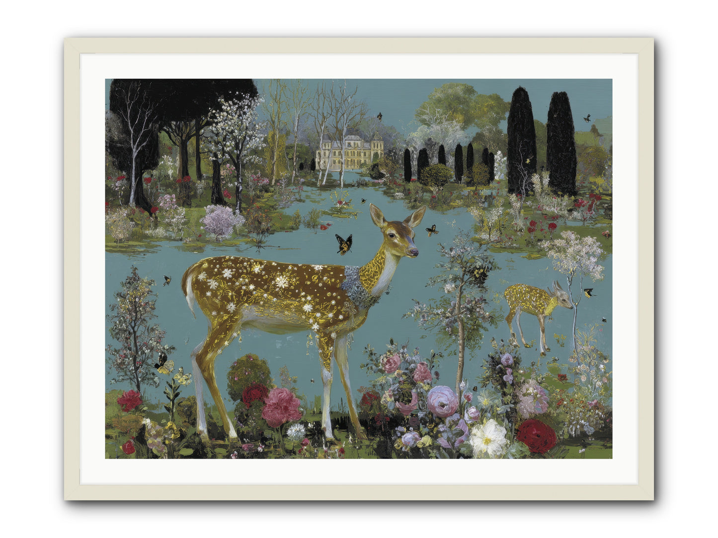 Luminous whispers -- Framed Print - White 40x30