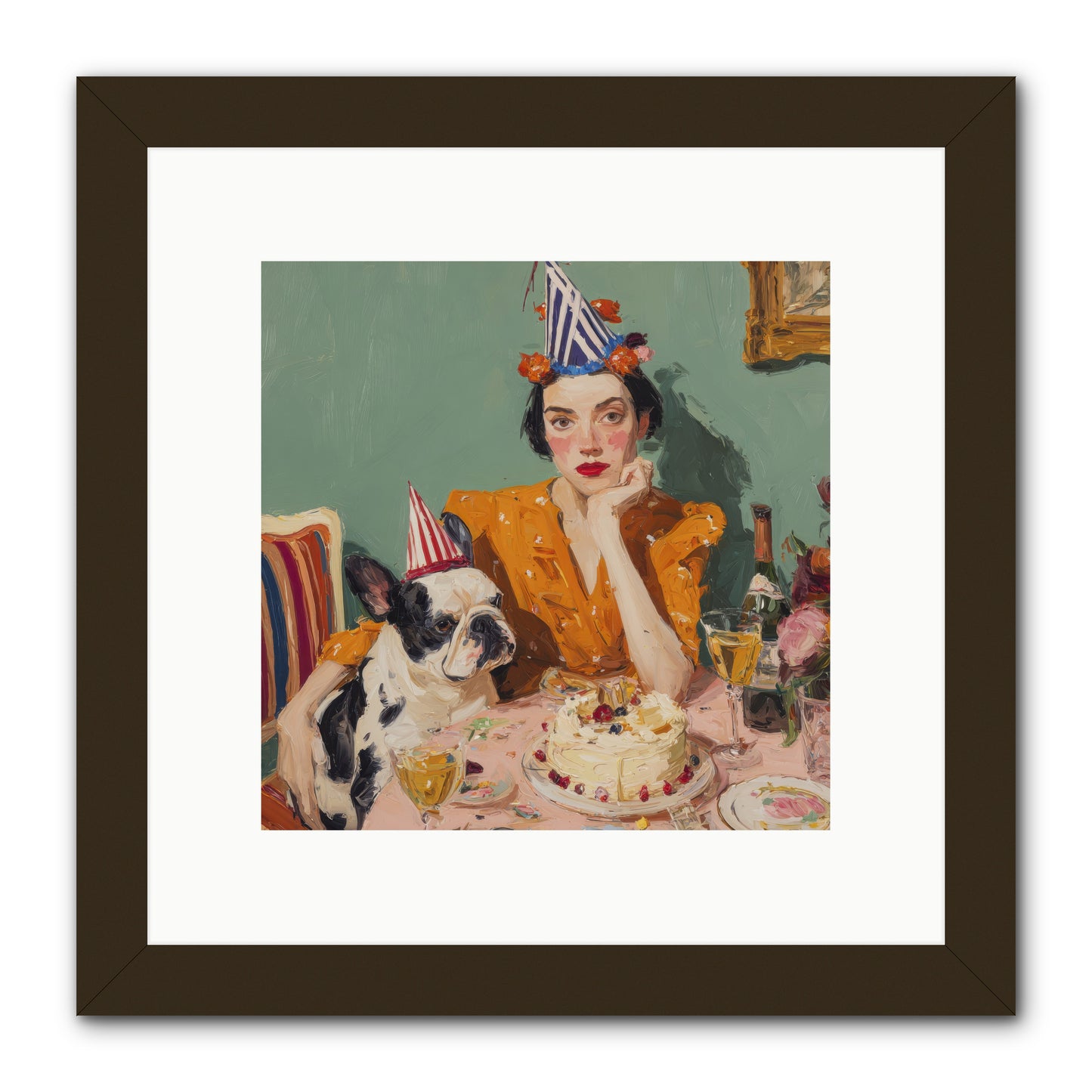 M’Love & Moonbeam-REZ -- Framed Print - Black 10x10