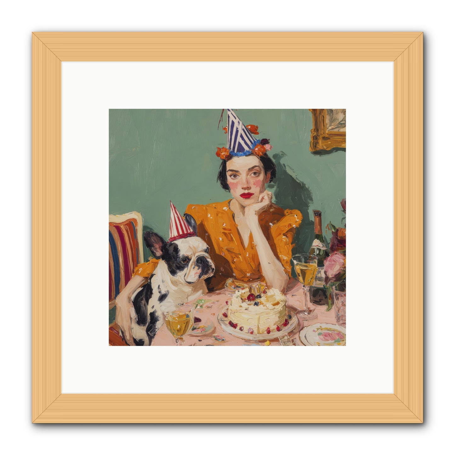 M’Love & Moonbeam-REZ -- Framed Print - Natural 10x10