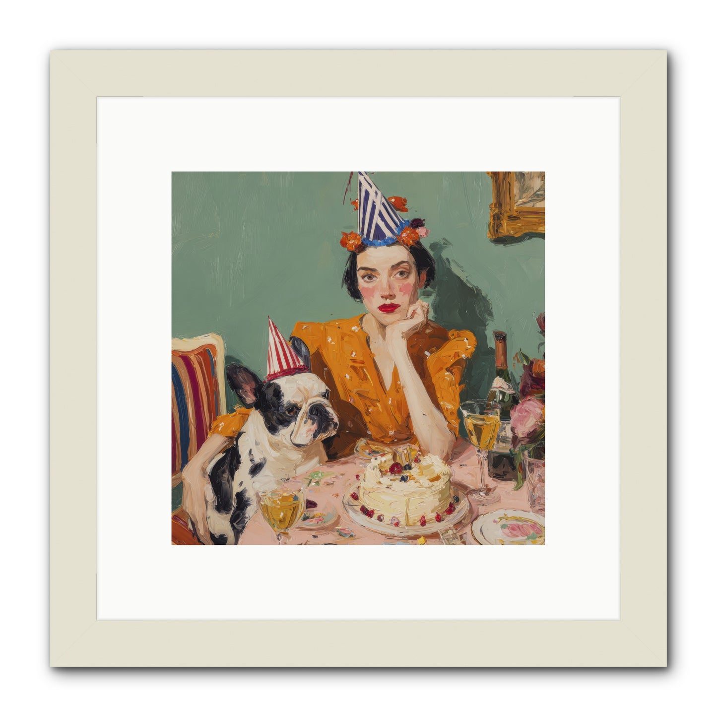 M’Love & Moonbeam-REZ -- Framed Print - White 10x10