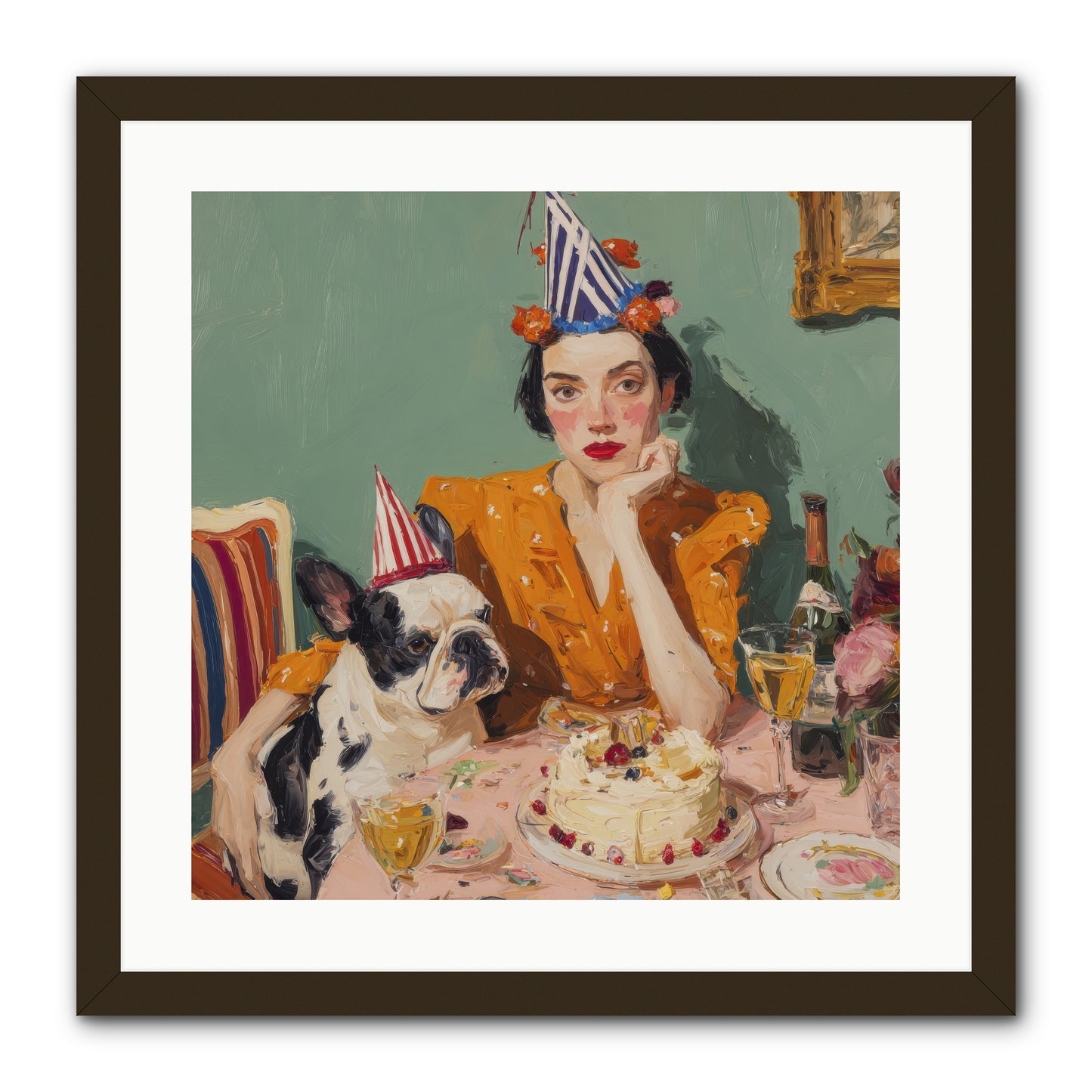M’Love & Moonbeam-REZ -- Framed Print - Black 20x20