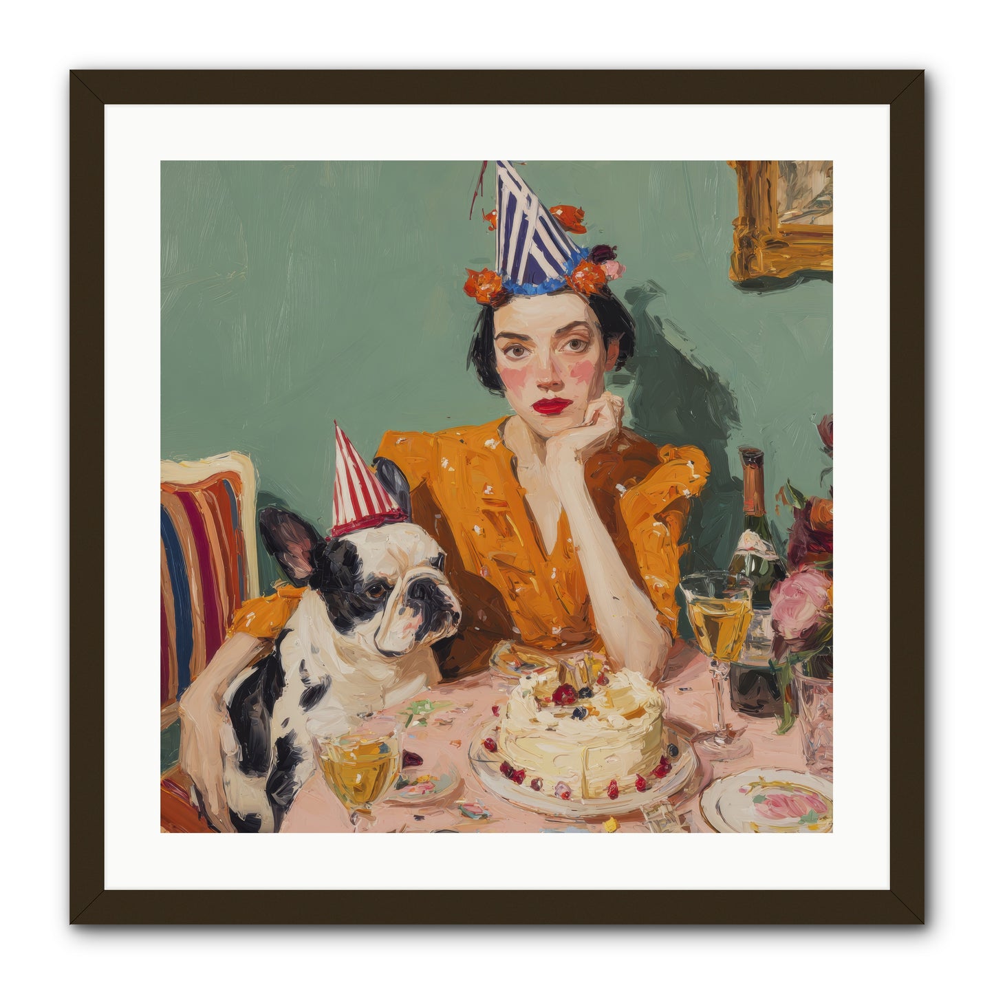 M’Love & Moonbeam-REZ -- Framed Print - Black 24x24