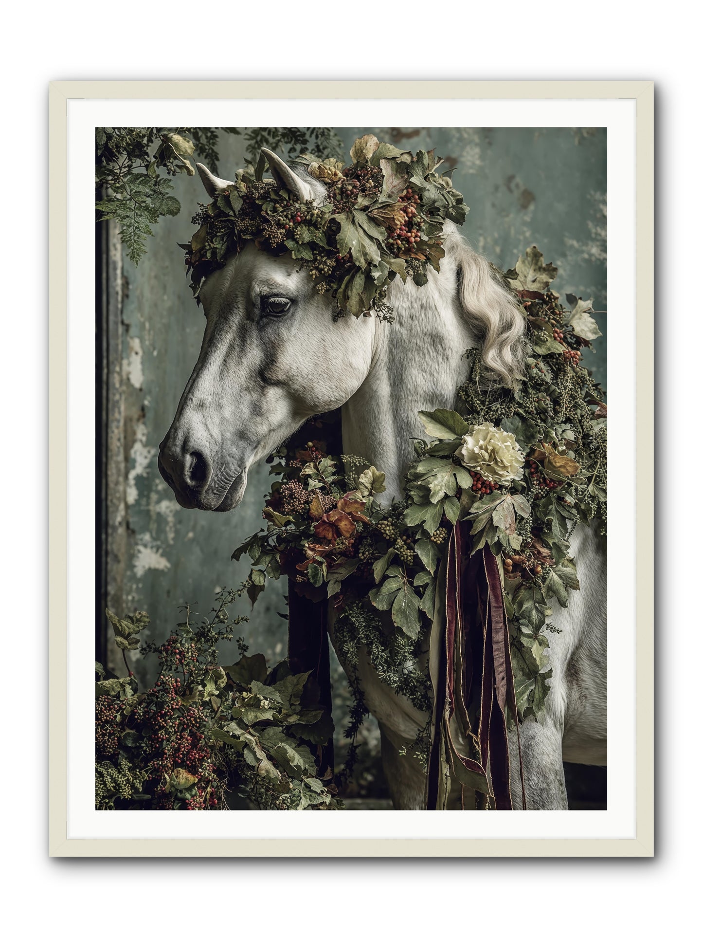 Madrigal -- Framed Print - White 36x48
